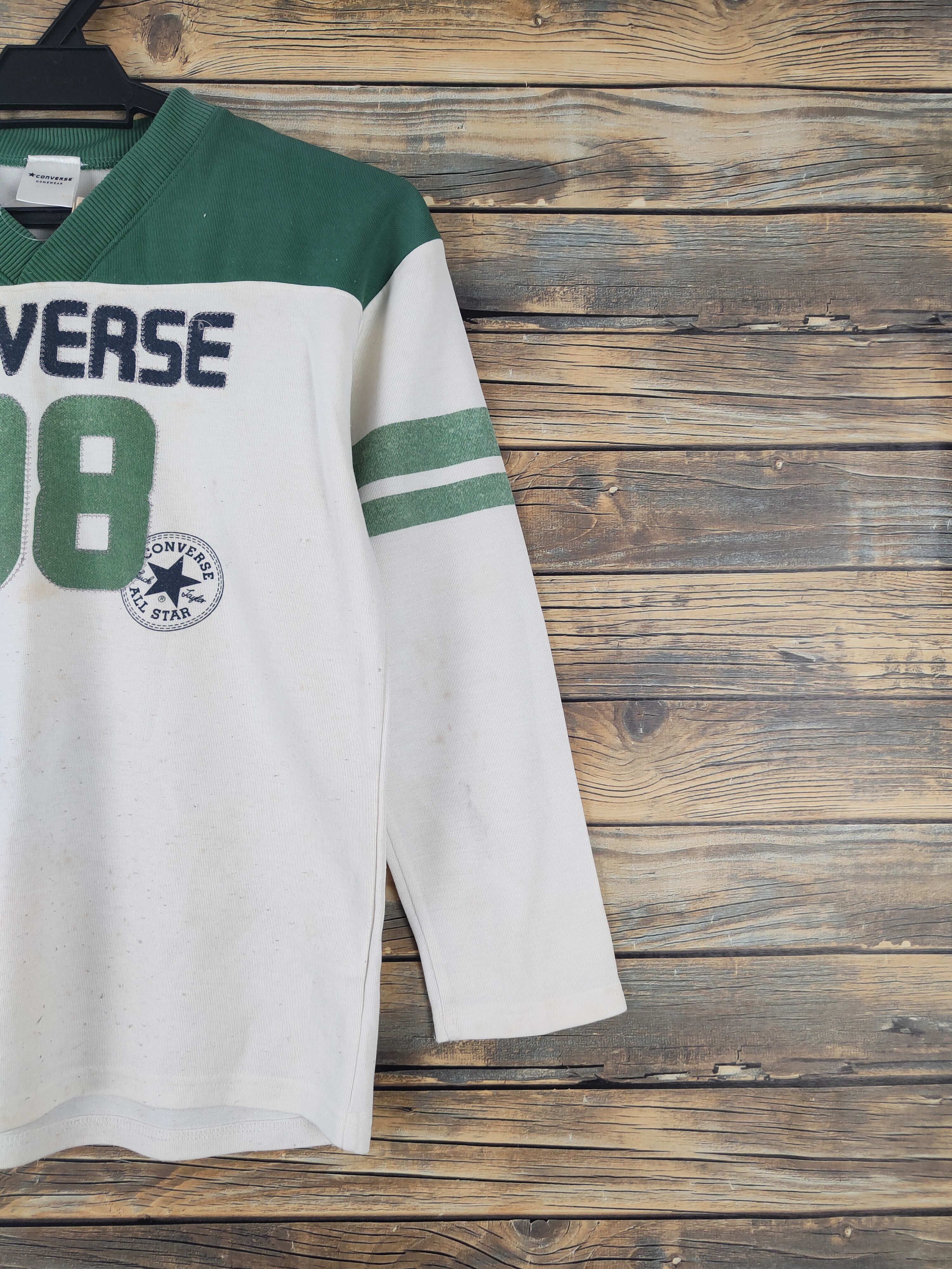 Converse DL Converse Green Ivory Long Sleeve T-shirts #643 Size US S / EU 44-46 / 1 - 5 Thumbnail