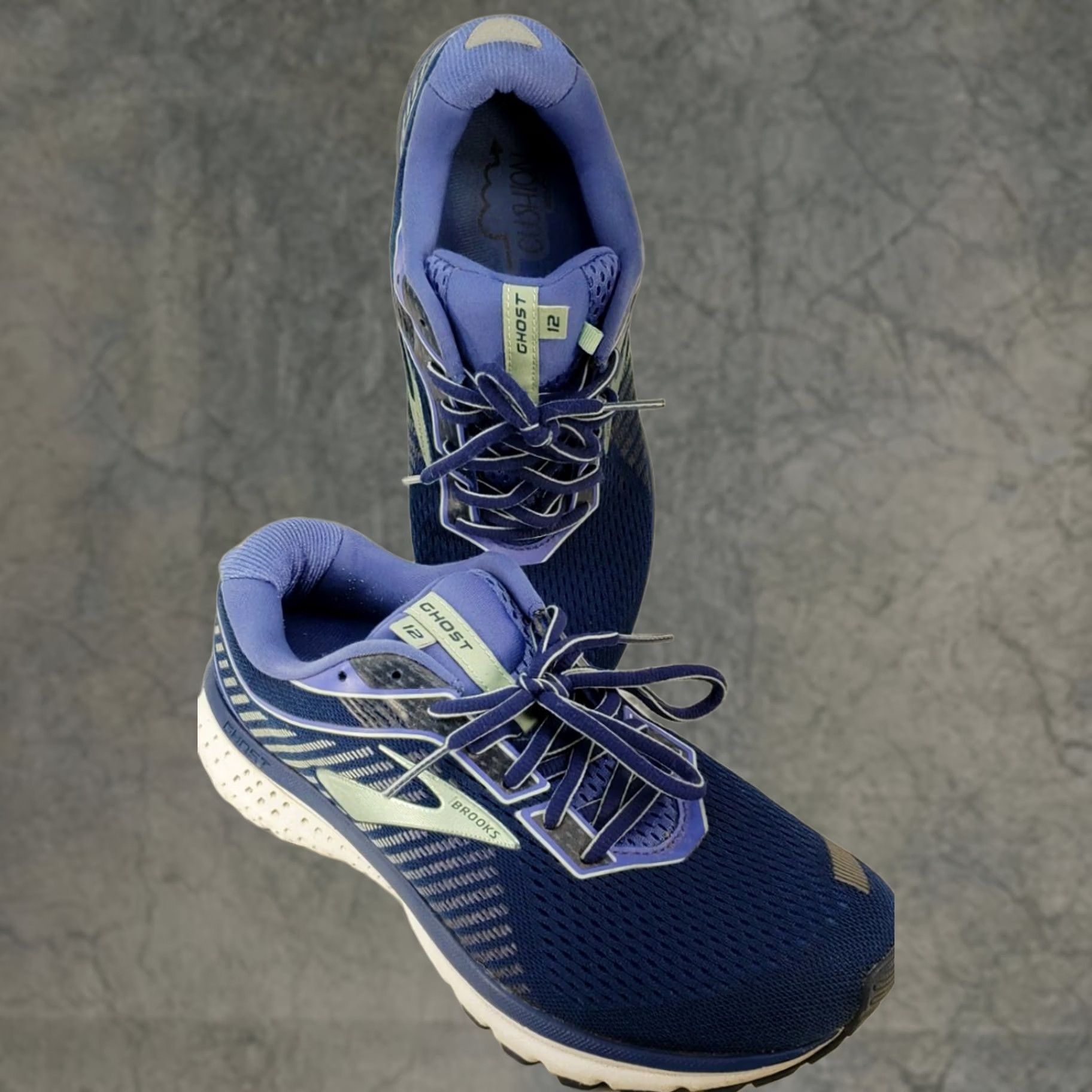 Brooks Brooks Ghost 12 Running Shoes Women Sz 10 B Blue Peacoat Blue Aqua Mesh Breathable Comfort Sneaker Athletic Size M / US 6-8 / IT 42-44 - 1 Thumbnail
