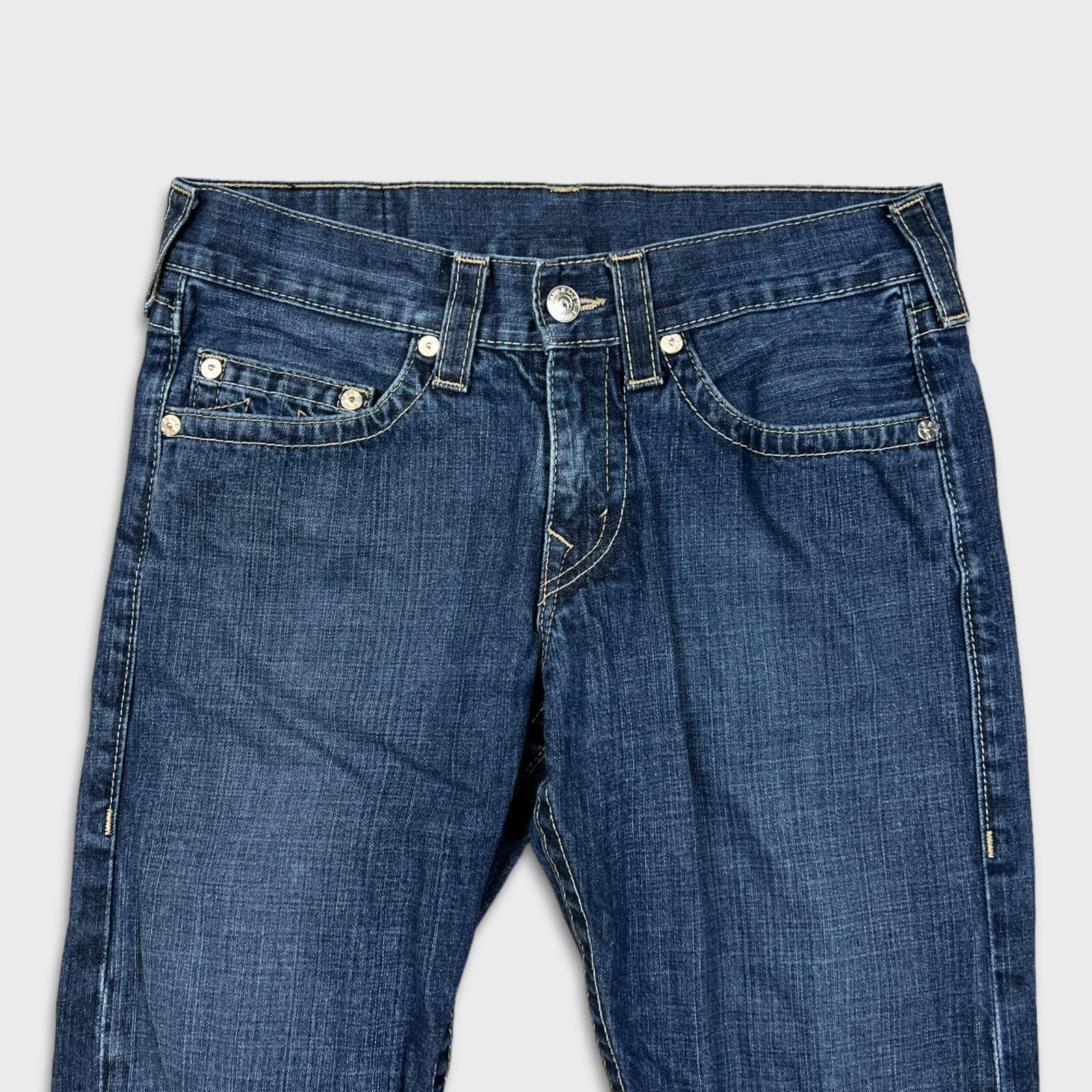 True Religion × Vintage True Religion Jeans 34x29 Straight World Tour USA Denim Pant Size US 34 / EU 50 - 2 Thumbnail