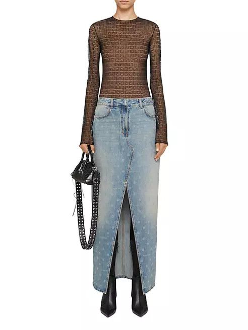 Givenchy o1srvl11e0924 Bodysuit in 4G Lace in Black Size S / US 4 / IT 40 - 2 Thumbnail
