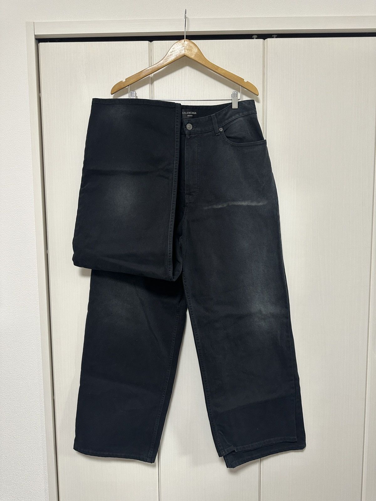 Balenciaga Sunbleached Double Leg Denim - Soft Left Hand Denim Size US 32 / EU 48 - 2 Thumbnail
