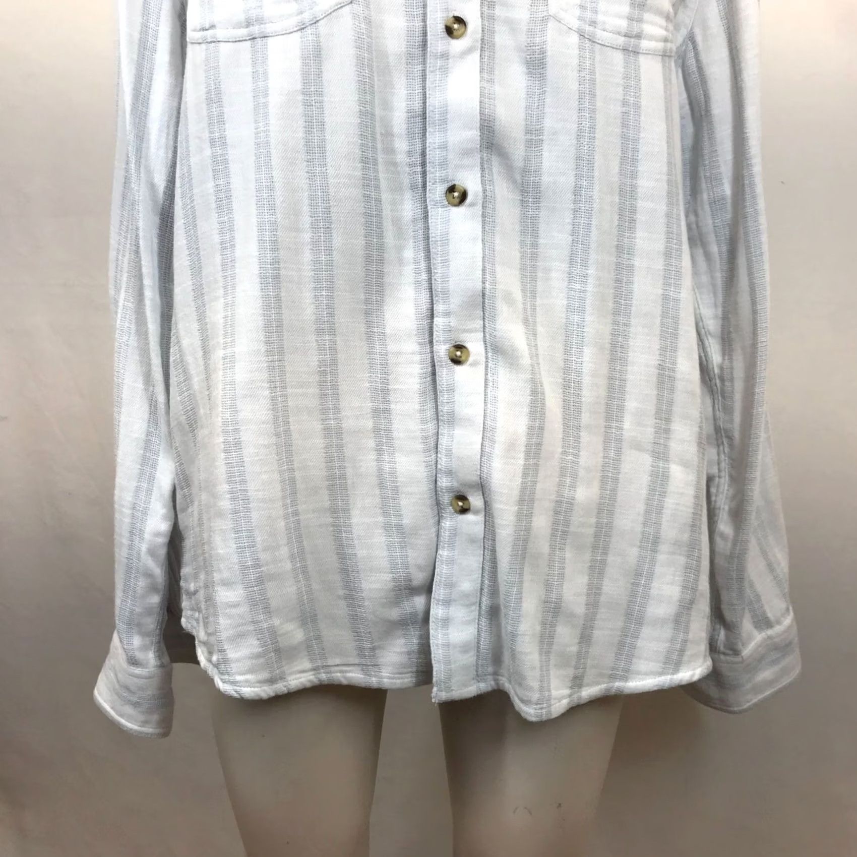 Carbon2Cobalt CARBON 2 COBALT MEN LARGE BLUE STRIPE LONG SLEEVE BUTTON-UP COTTON SHIRT Size US L / EU 52-54 / 3 - 3 Thumbnail