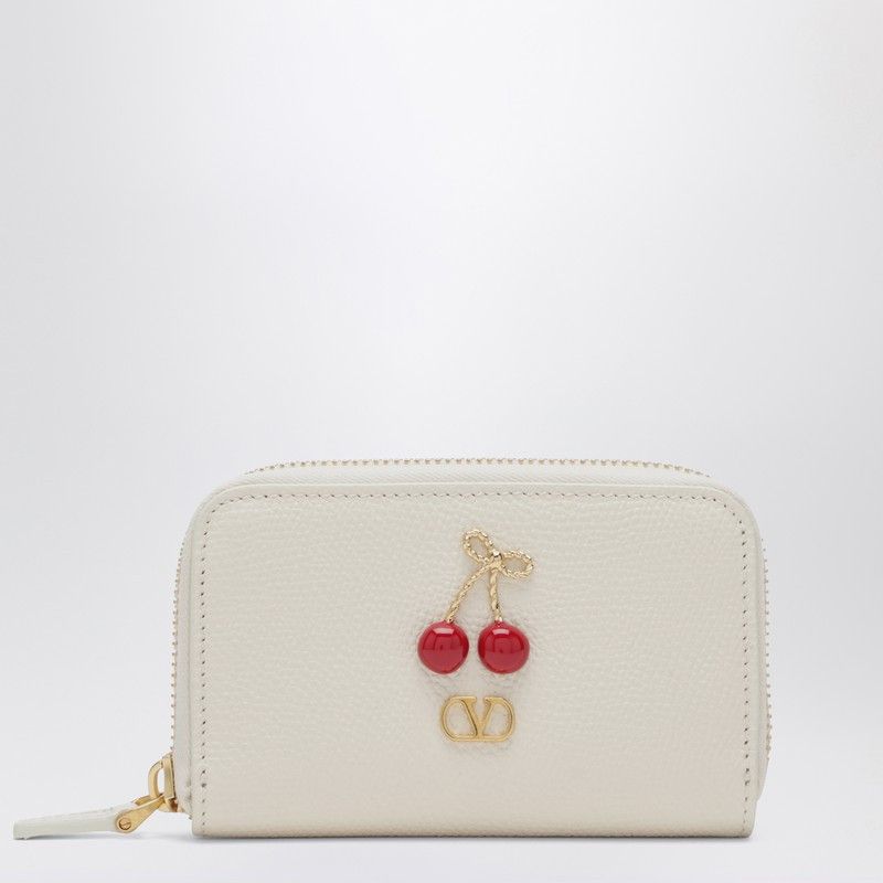 Valentino Valentino Garavani Ivory Cherryfic Zip-Around Wallet Size ONE SIZE - 1 Thumbnail