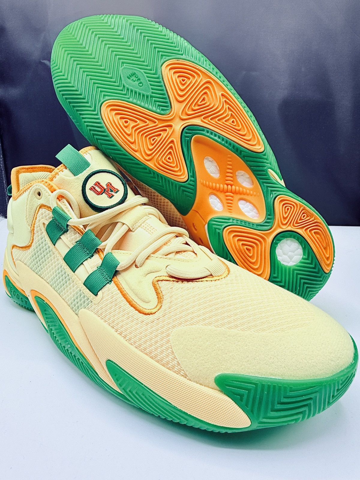 Adidas Adidas BYW Select PE Miami Hurricanes Men Sz 12.5 IE0880 Size US 12.5 / EU 45-46 - 1 Thumbnail