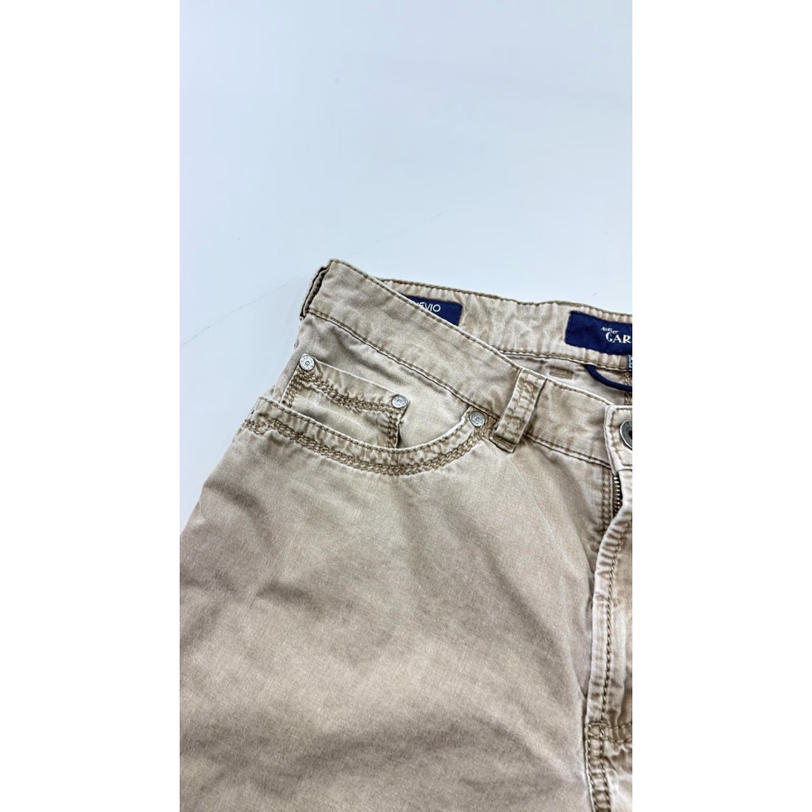 Vintage Atelier Gardeur Jeans Mens Nevio Regular Fit 34x34 Beige Straight Leg Casual Size US 34 / EU 50 - 3 Thumbnail