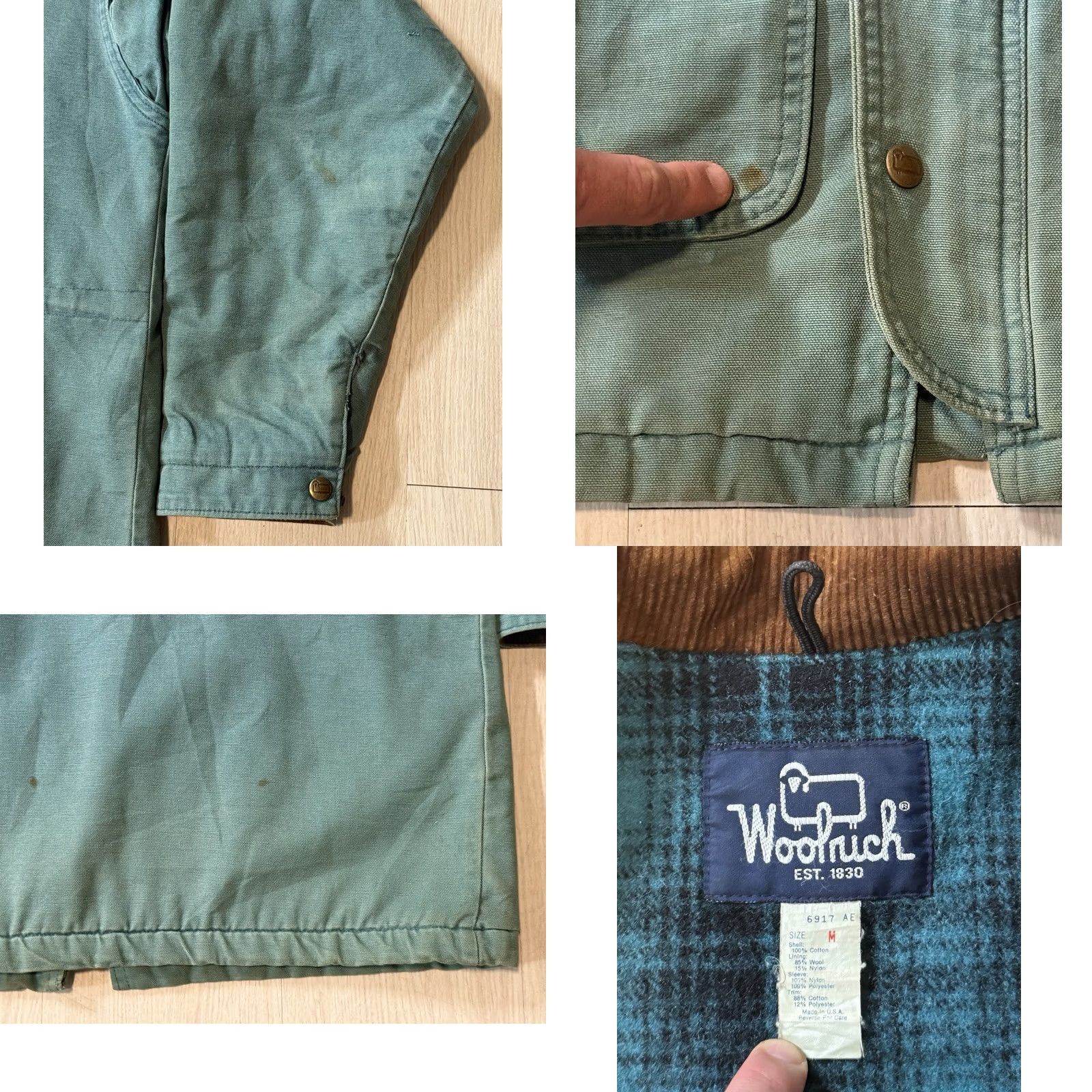 Vintage VINTAGE Woolrich Jacket Medium Teal Canvas Barn Chore Coat Utility Field USA 60s Woolrich USA Outdoors 60s Mens Size US M / EU 48-50 / 2 - 8 Thumbnail