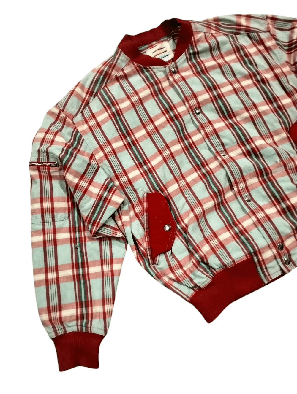 PERSON'S Vintage 90s Person's For Men Red Tartan Jacket Snap Button Size US L / EU 52-54 / 3 - 7 Thumbnail