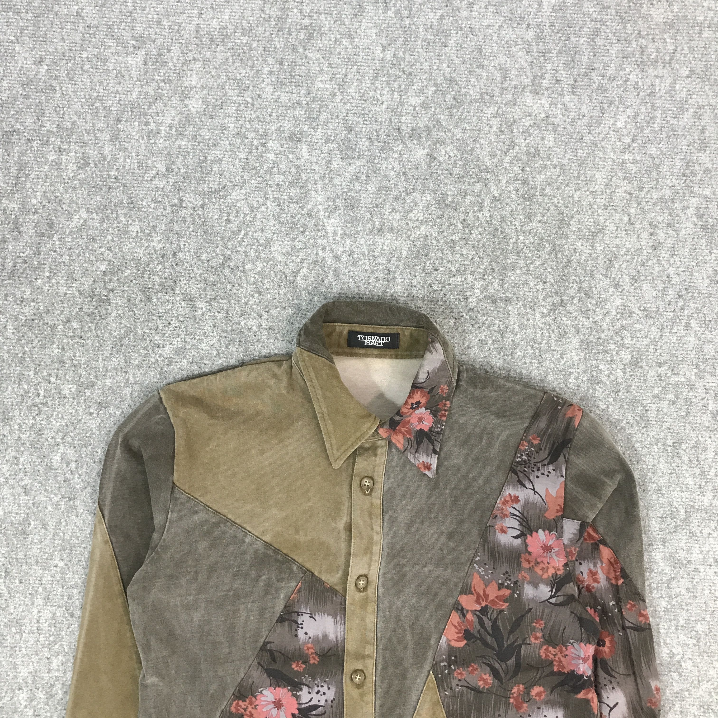 If Six Was Nine × Japanese Brand × Tornado Mart TORNADO MART JAPAN PATCHWORK RARE BUTTON UP SHIRTS Size US M / EU 48-50 / 2 - 3 Thumbnail