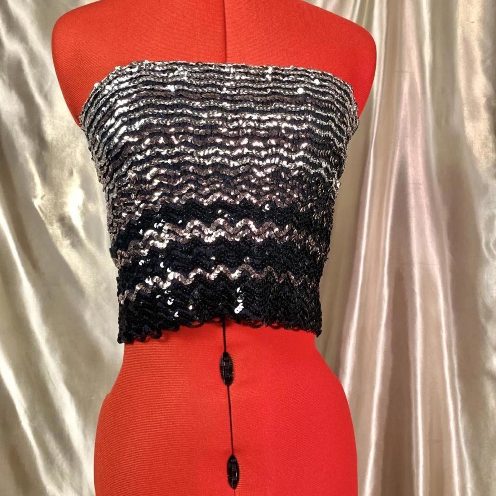 Other Y2k sequined tube/crop top! Size S / US 4 / IT 40 - 3 Thumbnail