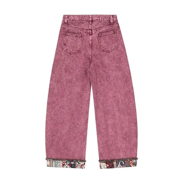 Vintage Men's loose washed wide-leg patchwork scimitar jeans Size US 32 / EU 48 - 2 Thumbnail