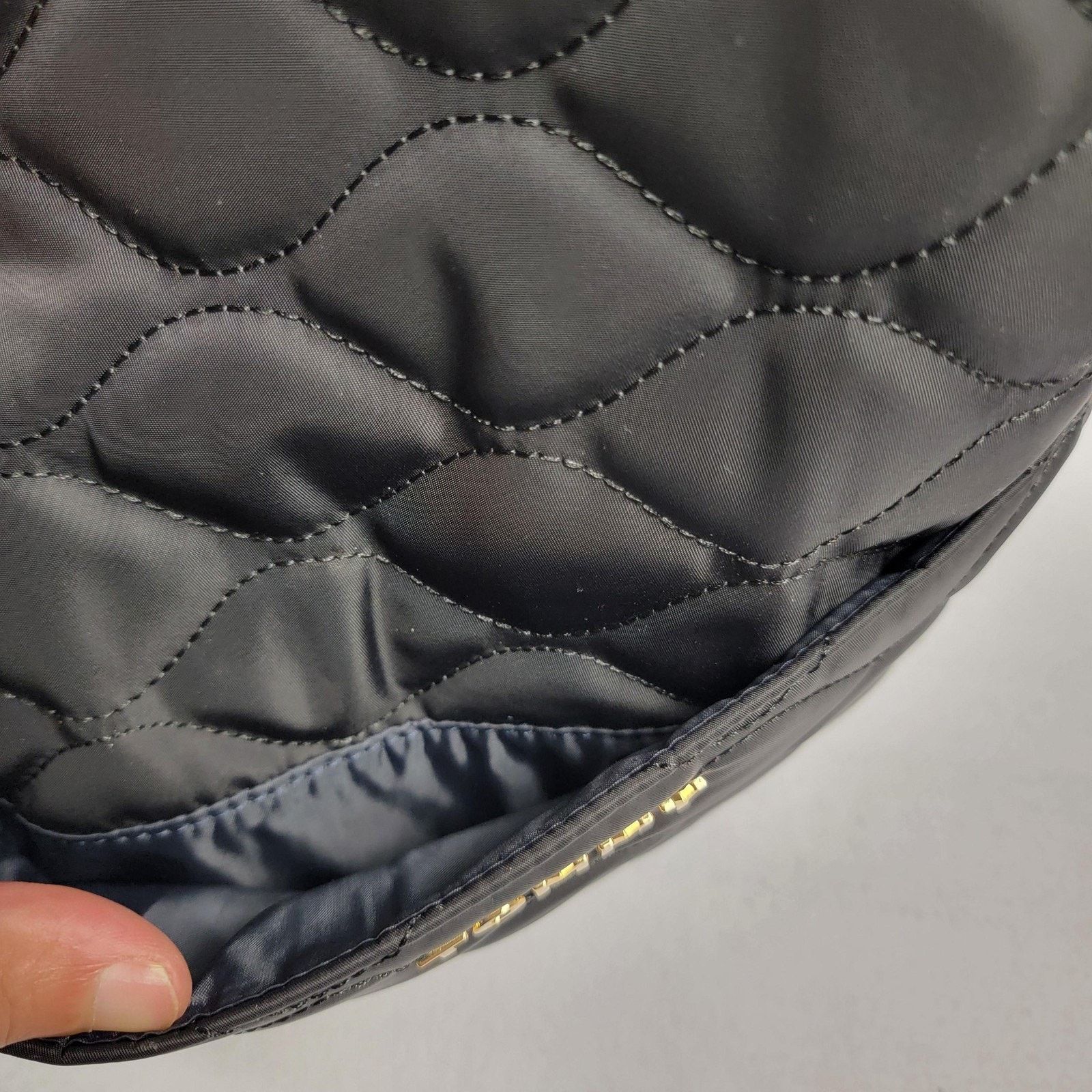 Tommy Hilfiger Tommy Hilfiger Backpack Womens Black Quilted Mini Bag Nylon Size ONE SIZE - 9 Thumbnail