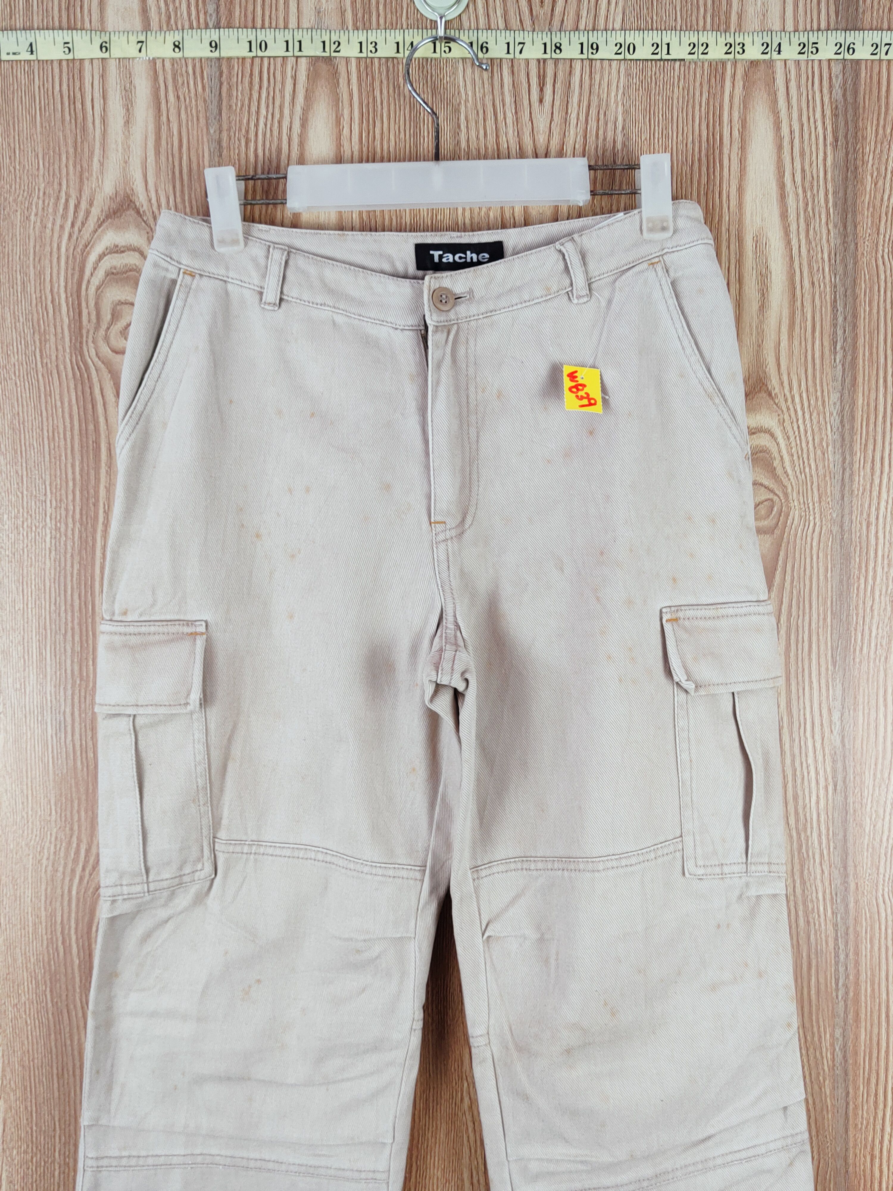 Japanese Brand Tache Beige Multipocket Tactical Cargo Pants #W839 Size US 29 - 2 Thumbnail