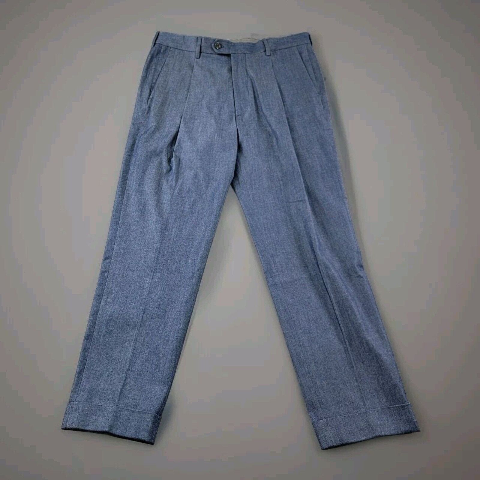 Todd Snyder Todd Snyder Cotton Silk Denim Madison Suit Pants Size US 33 - 1 Thumbnail