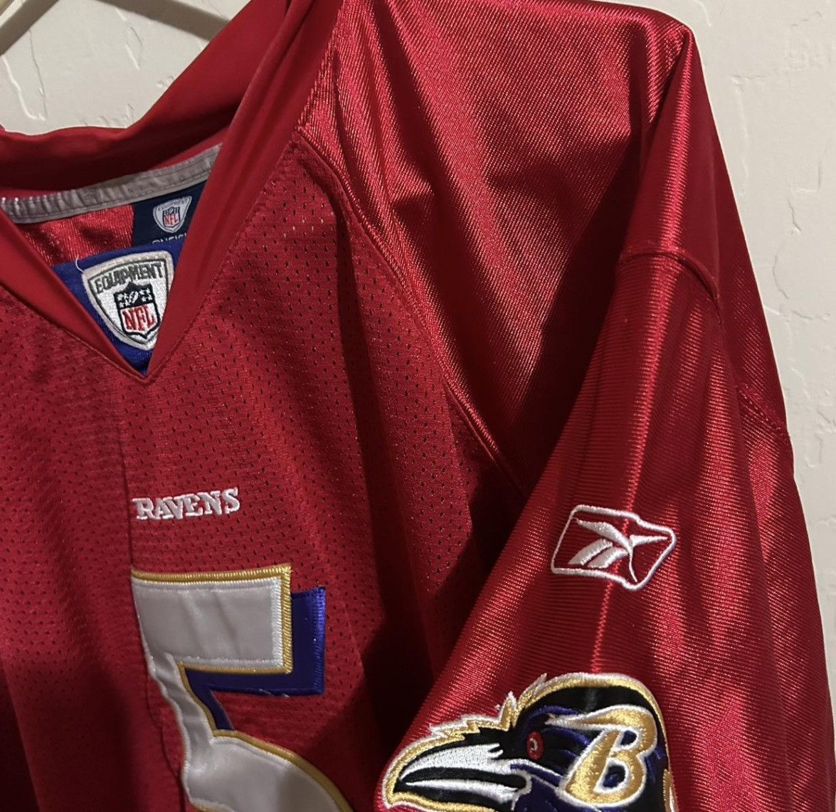 NFL Red Reebok Baltimore Ravens Joe Flacco Jersey Size XL Size US XL / EU 56 / 4 - 5 Thumbnail