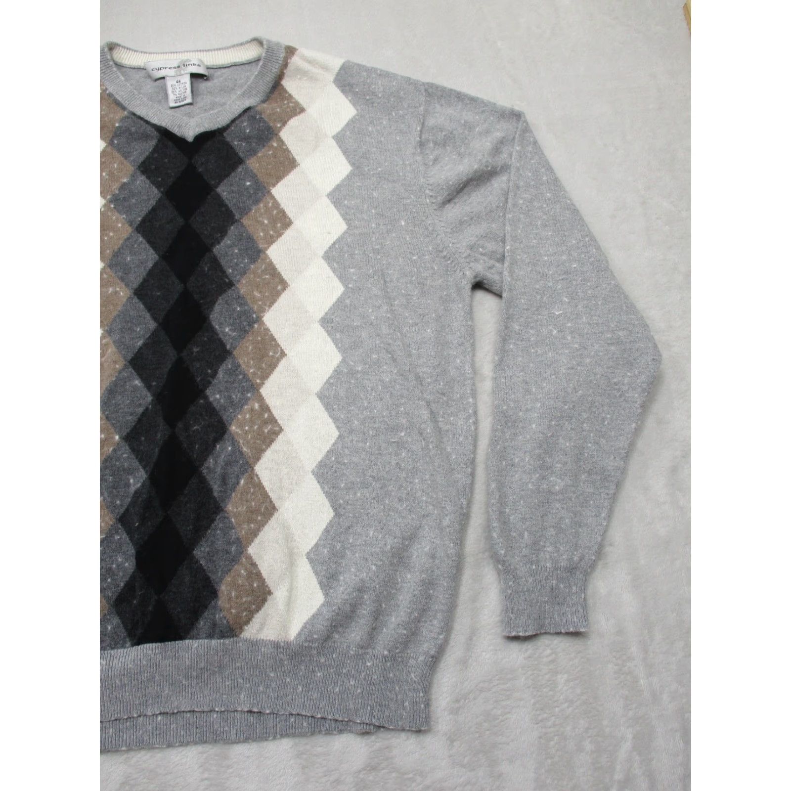 Vintage Cypress Links Mens Large 44 Sweater Golf Long Sleeve Argyle Vintage Casual Regular Knit Pullover Size US L / EU 52-54 / 3 - 2 Thumbnail
