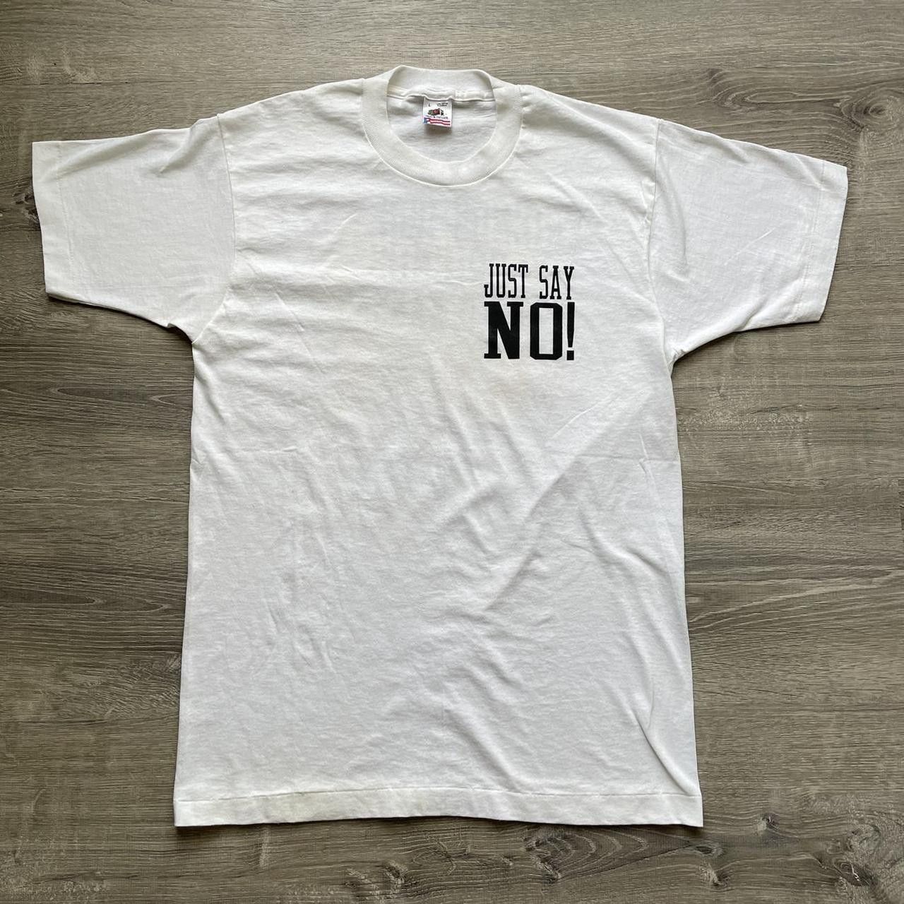 Vintage Vintage 90's "Just Say No" Humor Graphic Tee Size US L / EU 52-54 / 3 - 2 Thumbnail