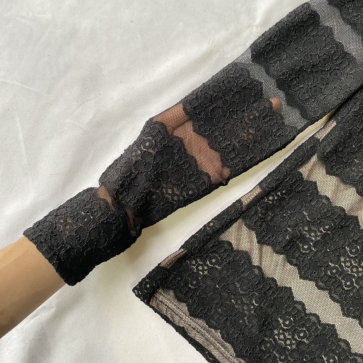 Japanese Brand × Vintage Vintage Y2K Brocade Mesh Top JPG Style Size M / US 6-8 / IT 42-44 - 6 Thumbnail