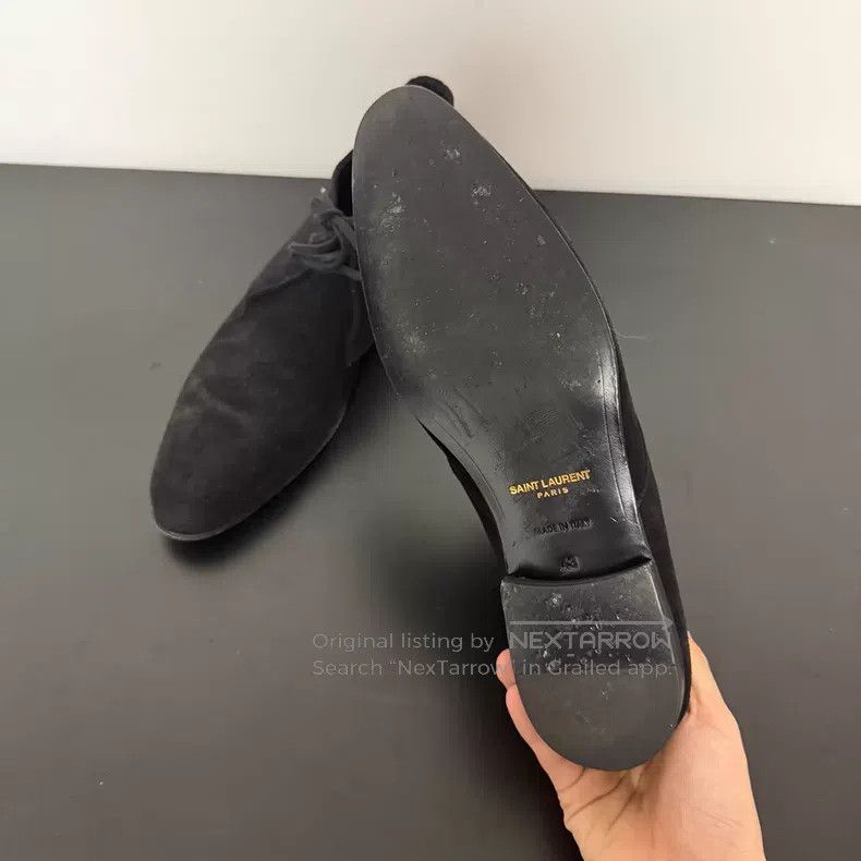 Saint Laurent Paris Saint Laurent Paris Suede Pointed Oxford Shoes i Size US 10 / EU 43 - 2 Thumbnail