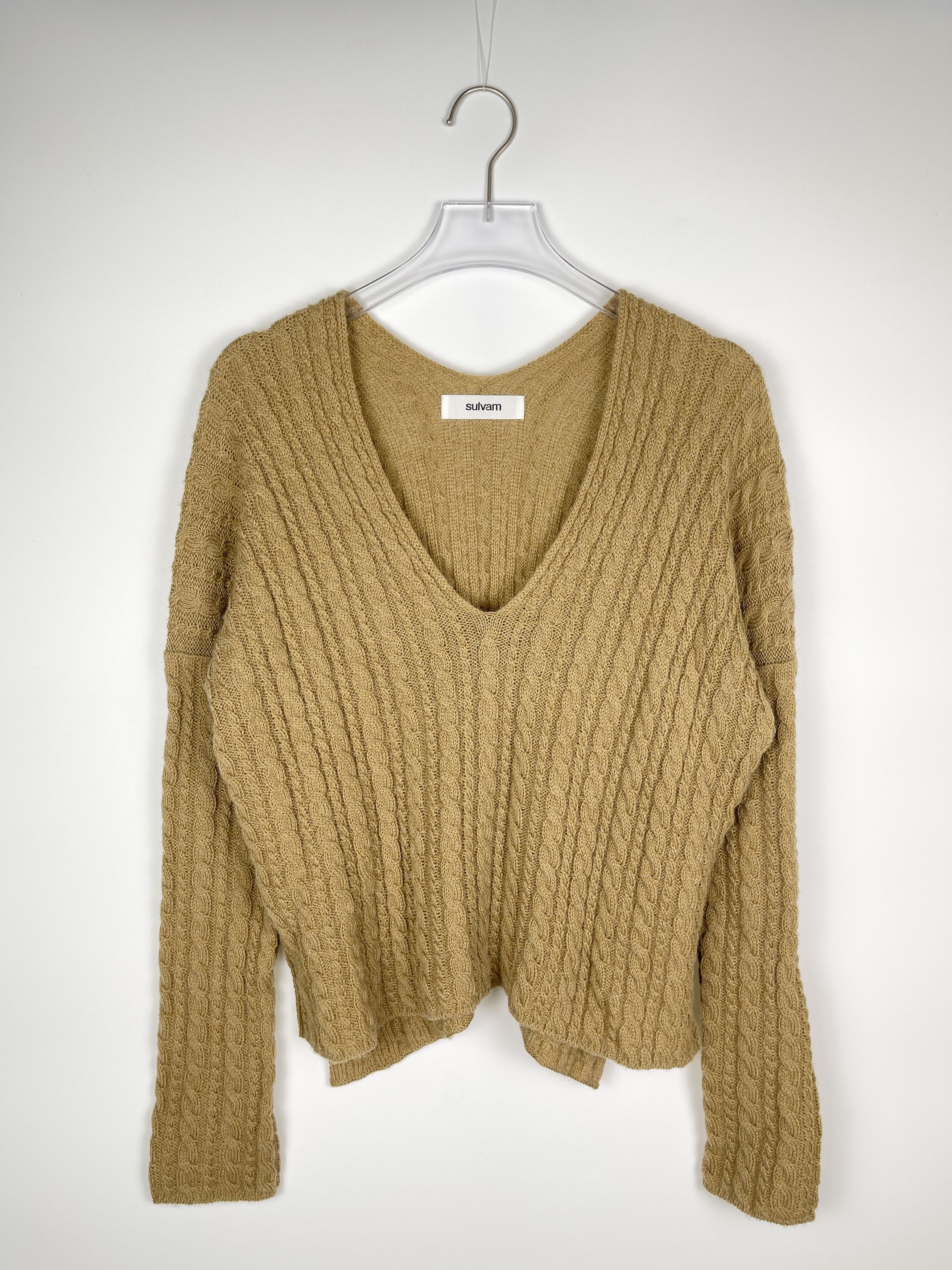 Sulvam Sulvam AW18 Alpaca V-neck Sweater Size US M / EU 48-50 / 2 - 2 Thumbnail