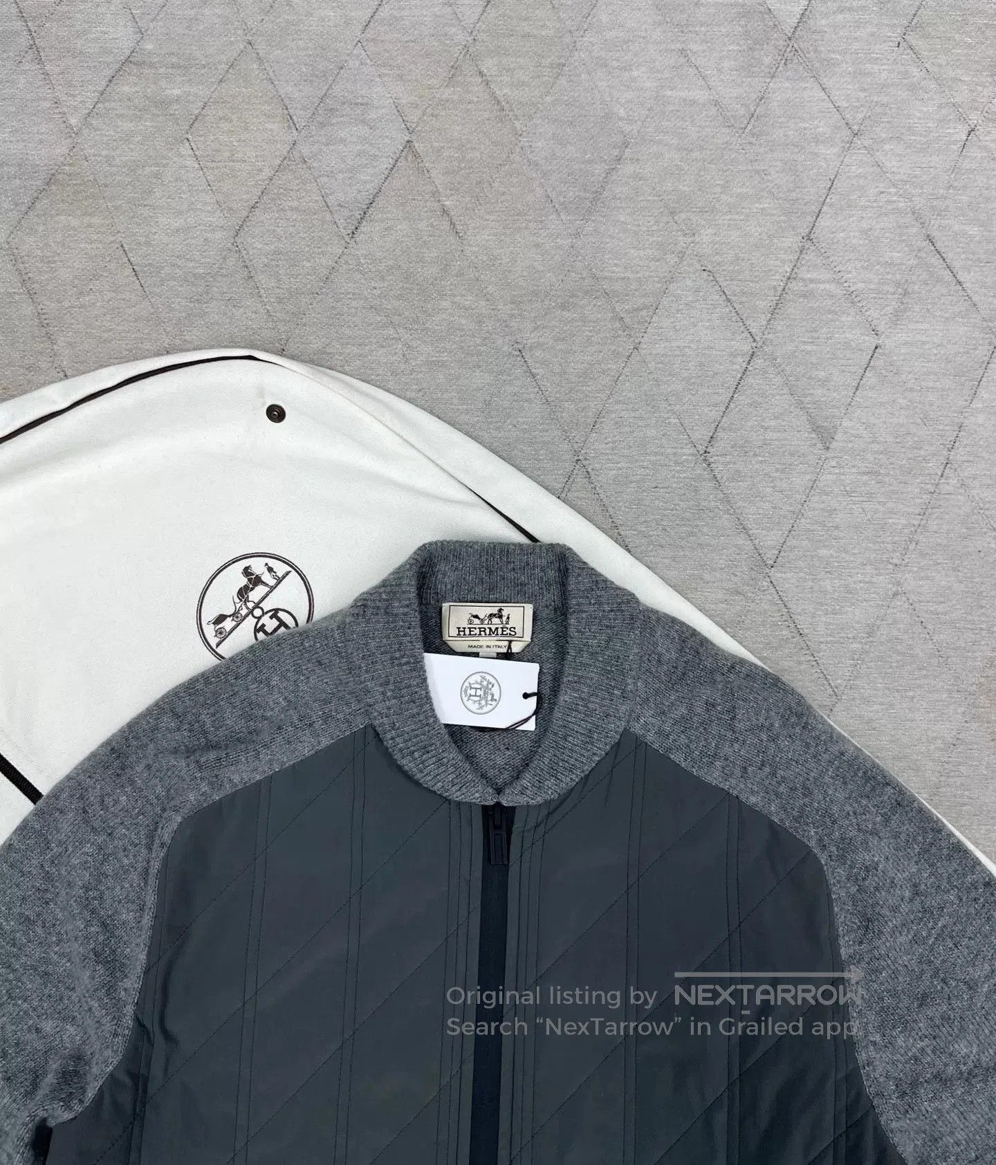 Hermes Hermes Cashmere Paneled Baseball Jacket. Size US S / EU 44-46 / 1 - 2 Thumbnail