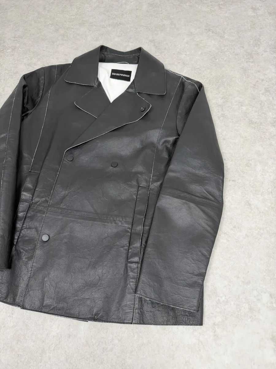 Emporio Armani SS2013 Emporio Armani Black Eroded Blazer Officer Jacket Size US M / EU 48-50 / 2 - 6 Thumbnail