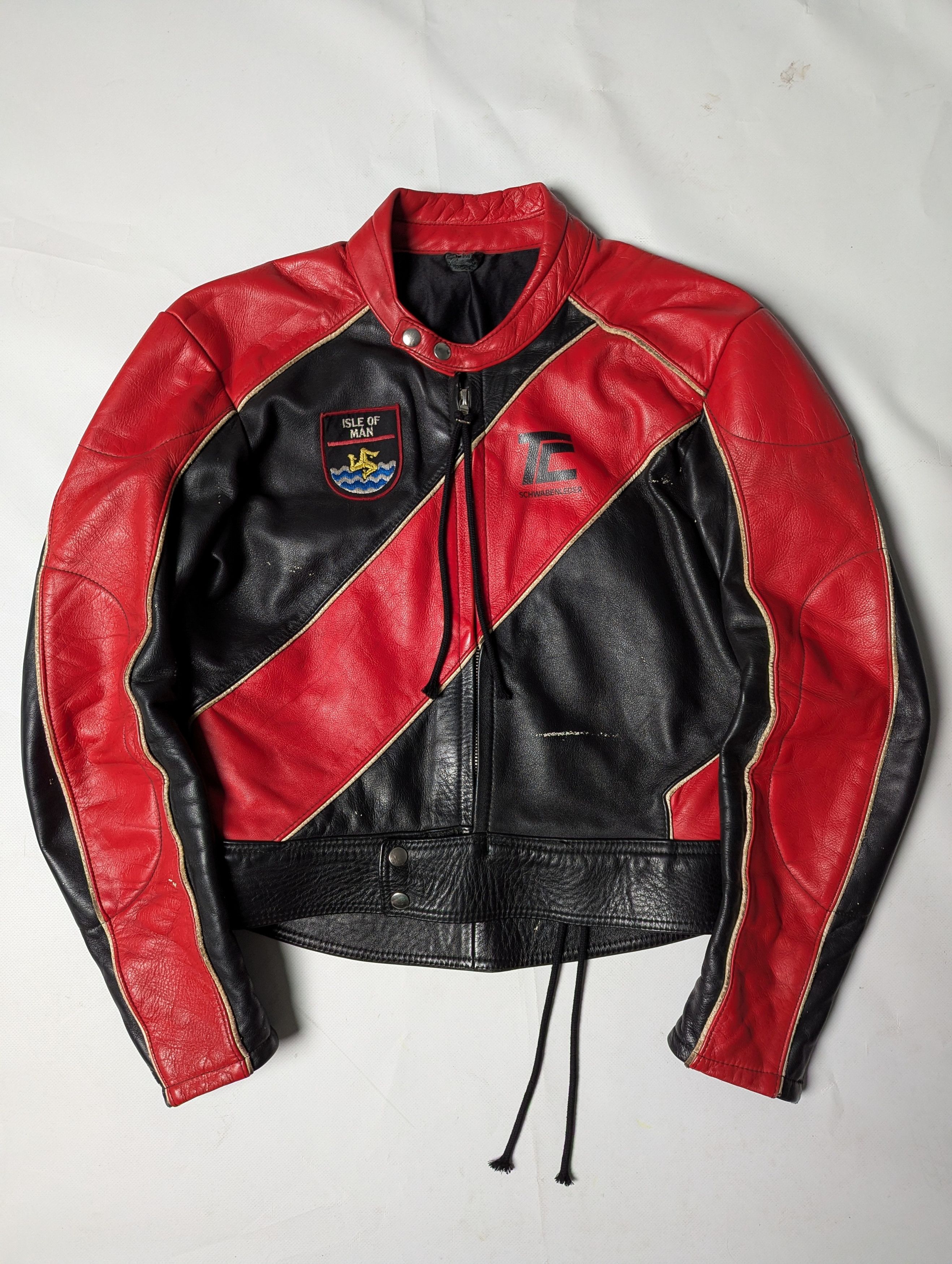 Leather 90s Schwabenleder Two Tone Handprinted Leather Jacket Size US M / EU 48-50 / 2 - 5 Thumbnail