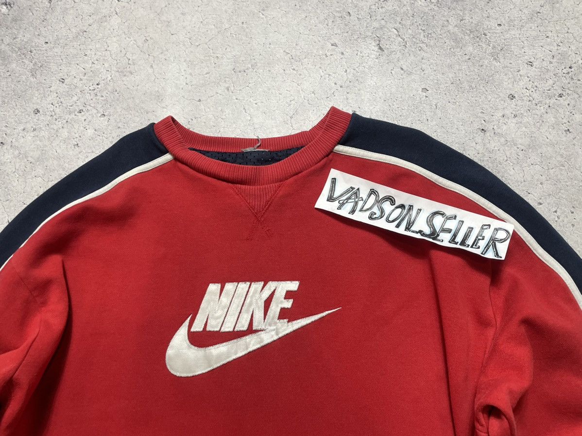 Nike Vintage Sweatshirt Nike Big Swoosh Logo Drill Y2K Size US XXL / EU 58 / 5 - 5 Thumbnail