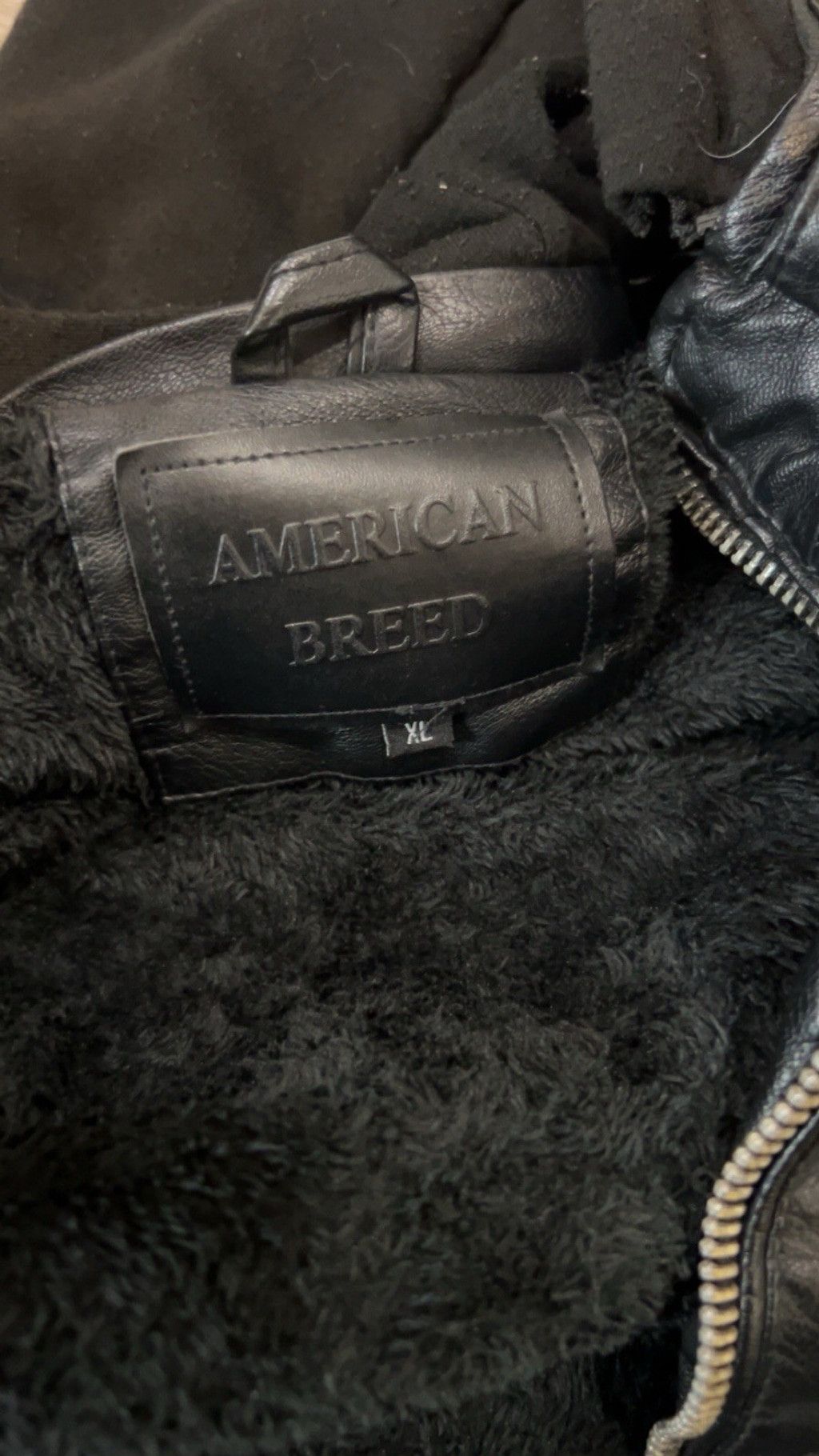 Other American Breed Black Leather Jacket with cozy lining For Men Size US XL / EU 56 / 4 - 4 Thumbnail