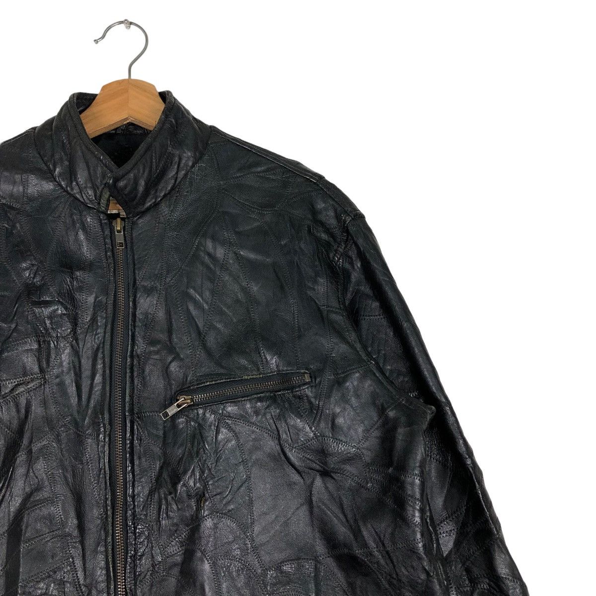 Japanese Brand 🔥Vintage Biker Genuine Leather Jacket Progress Uomo Japan Size US L / EU 52-54 / 3 - 6 Thumbnail