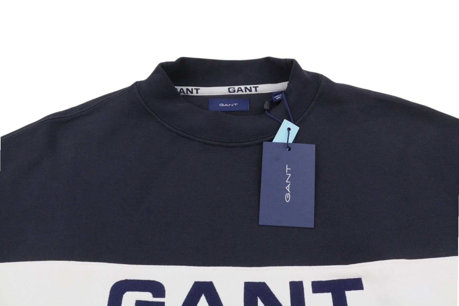 Gant RETRO LOGO BLOCK XS Blue Oversized Sweatshirt 87216 Size XS / US 0-2 / IT 36-38 - 4 Thumbnail