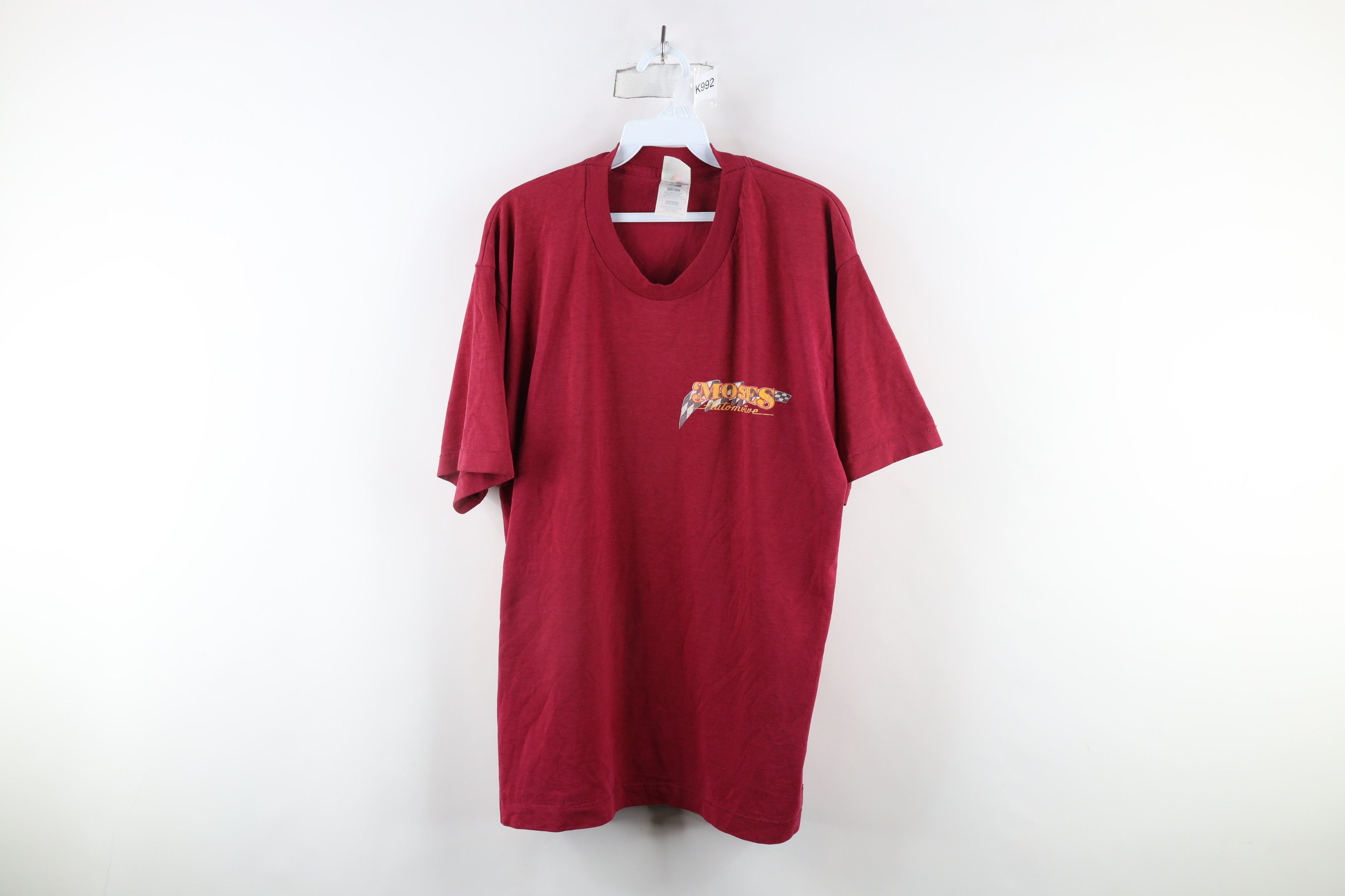 Vintage Vintage 90s Streetwear Spell Out Moses Automotive T-Shirt Size US L / EU 52-54 / 3 - 1 Thumbnail