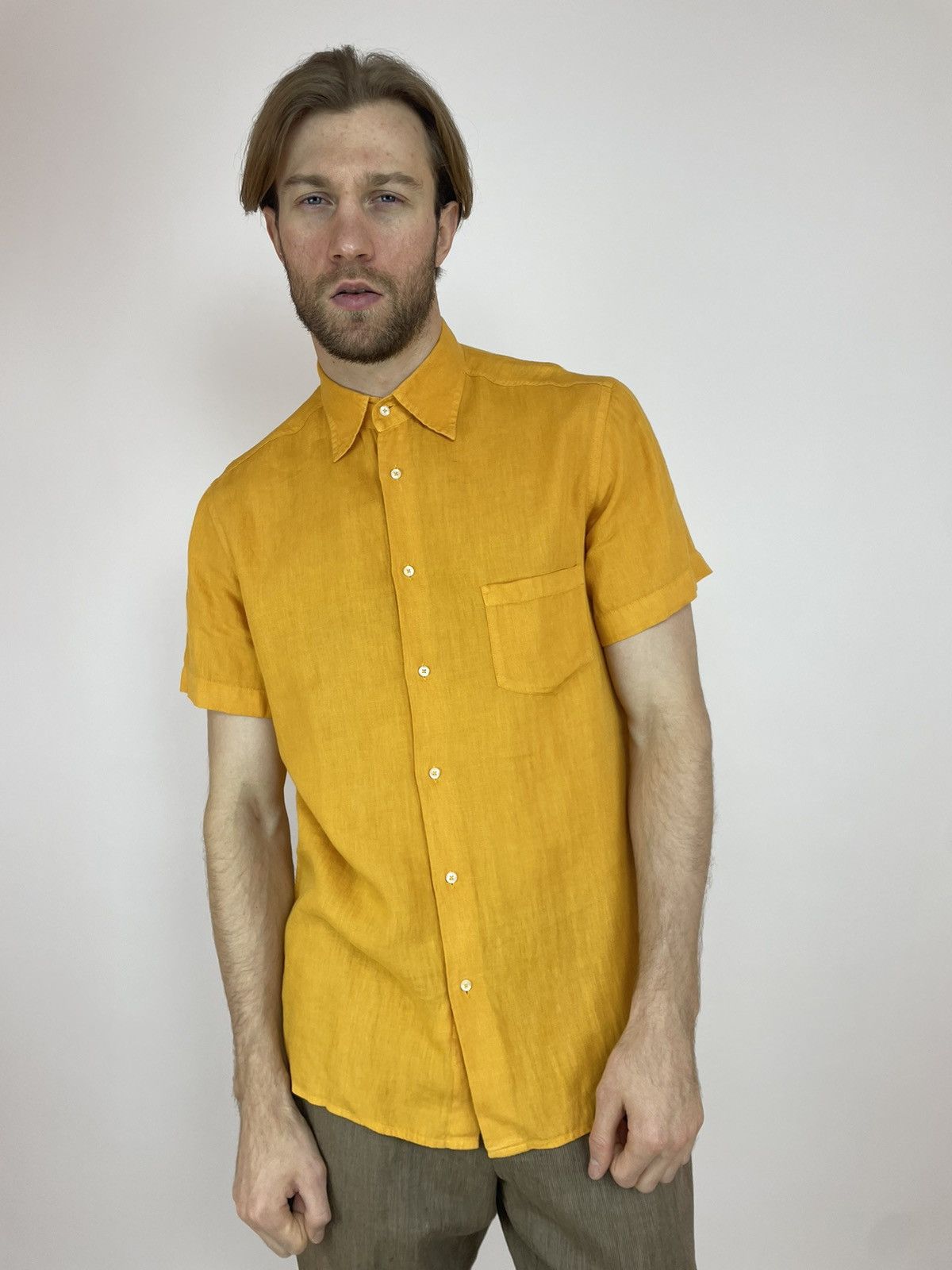 Etro ETRO linen Shirt Short sleeve Mens size XL Size US L / EU 52-54 / 3 - 9 Thumbnail