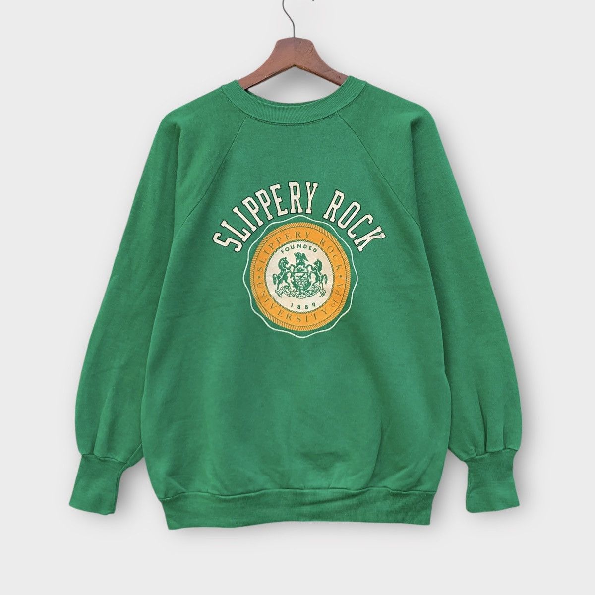 Logo 7 × Vintage Vintage 1990s LOGO 7 Slippery Rock University Crewneck Size L / US 10 / IT 46 - 1 Thumbnail