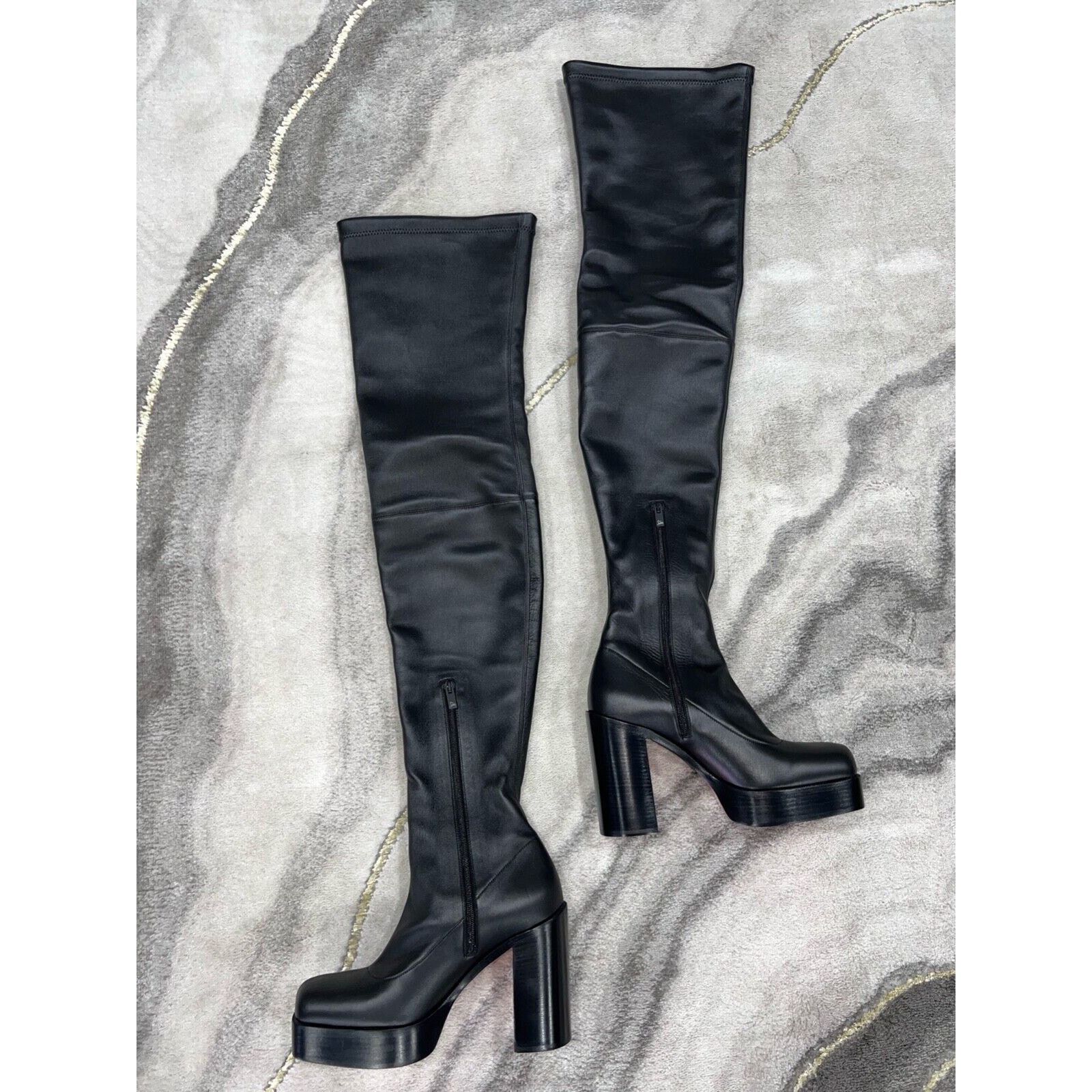 Christian Louboutin Christian Louboutin Stage Boot Alta 110 Black Leather Thigh Size US 6 / IT 36 - 7 Thumbnail