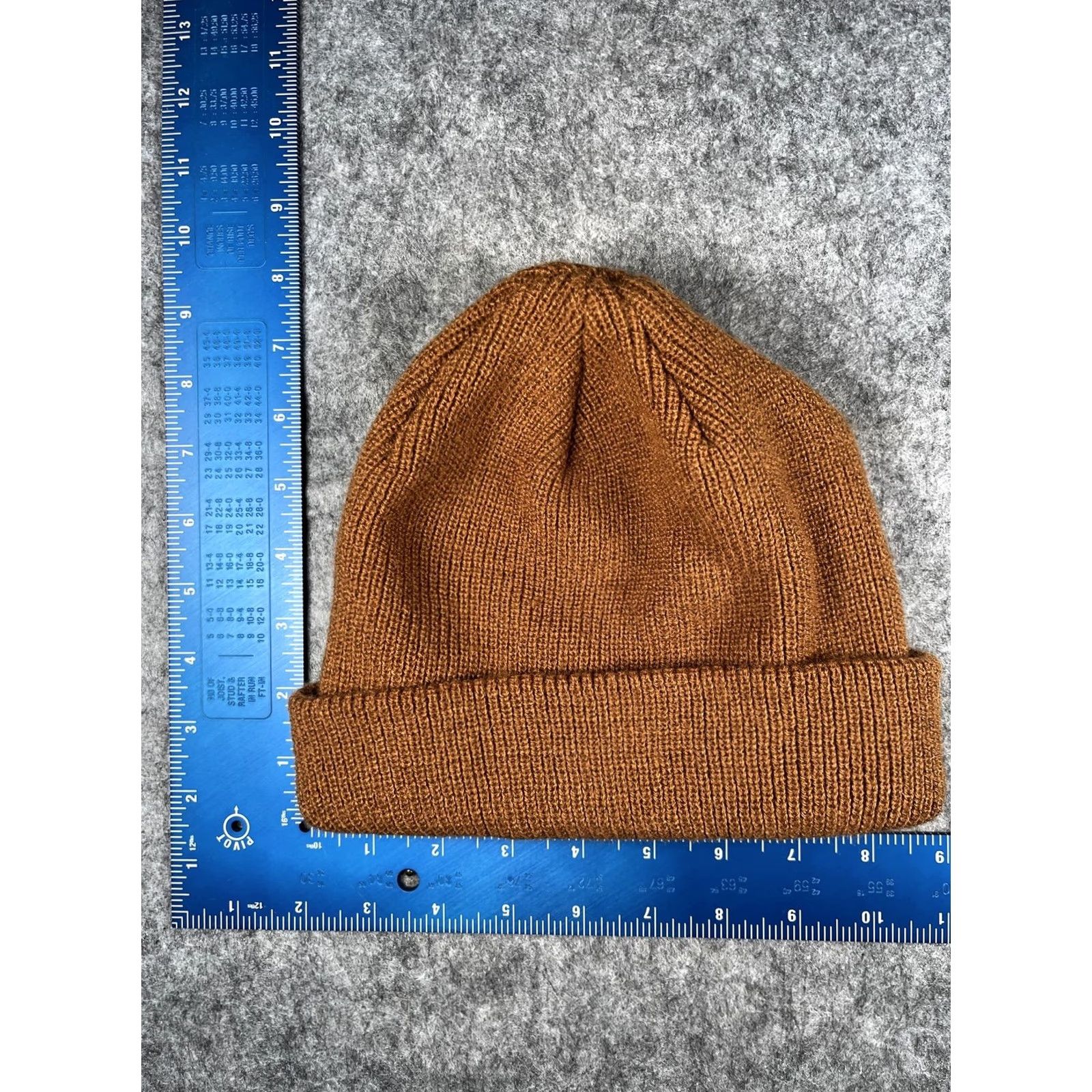 Vintage CAMPTRACE Beanie Mens One Size Brown Knit Cuffed Stretch Winter Casual Hat Size ONE SIZE - 4 Thumbnail