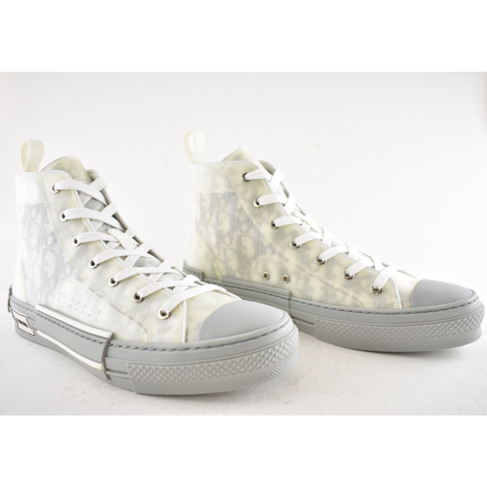 Dior Dior Mens B23 Grey Oblique High Top Sneaker 44 US 11 Size US 11 / EU 44 - 3 Thumbnail