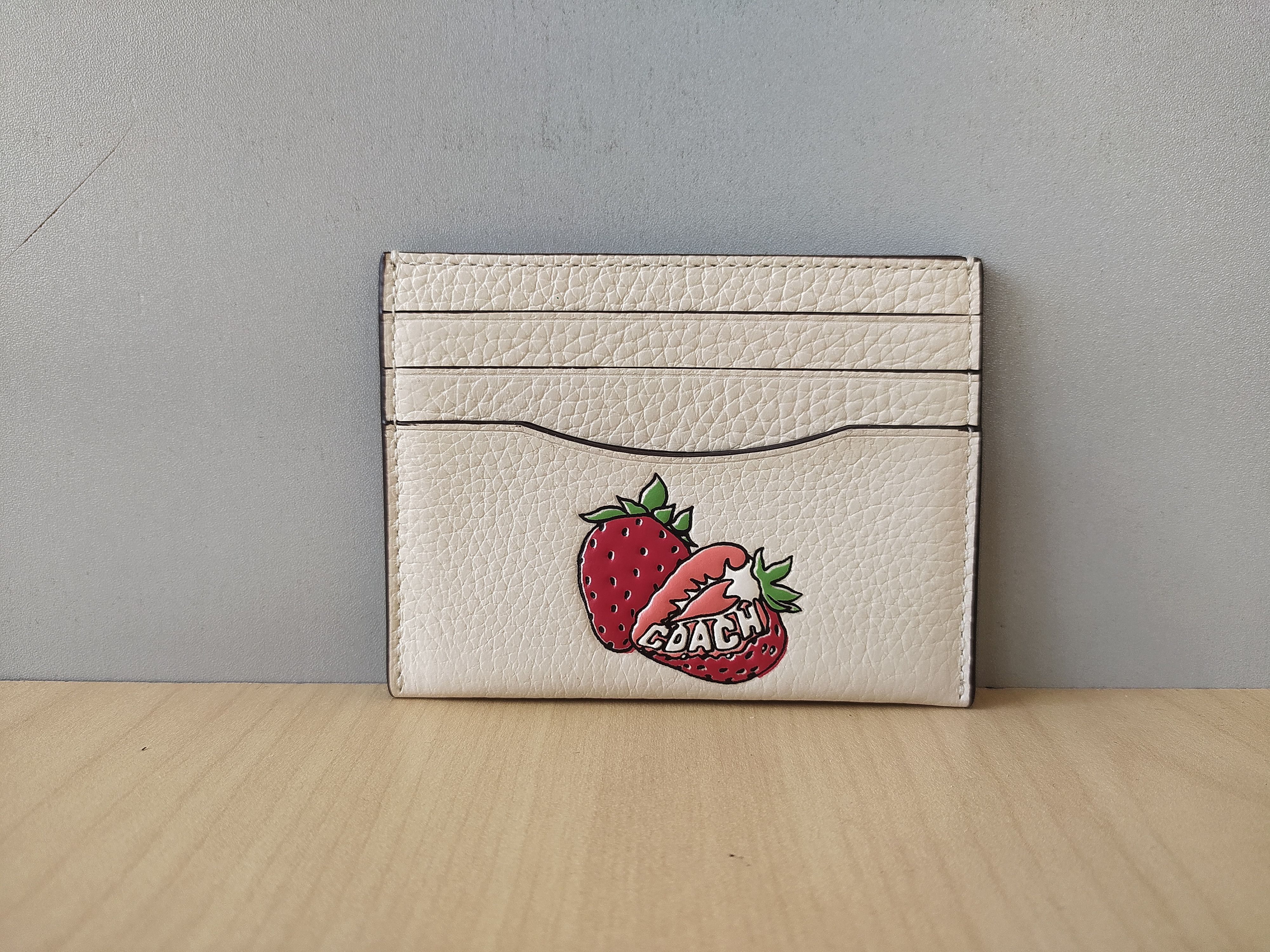 Coach Leather Slim Credit Card case Free Shipping T/1908