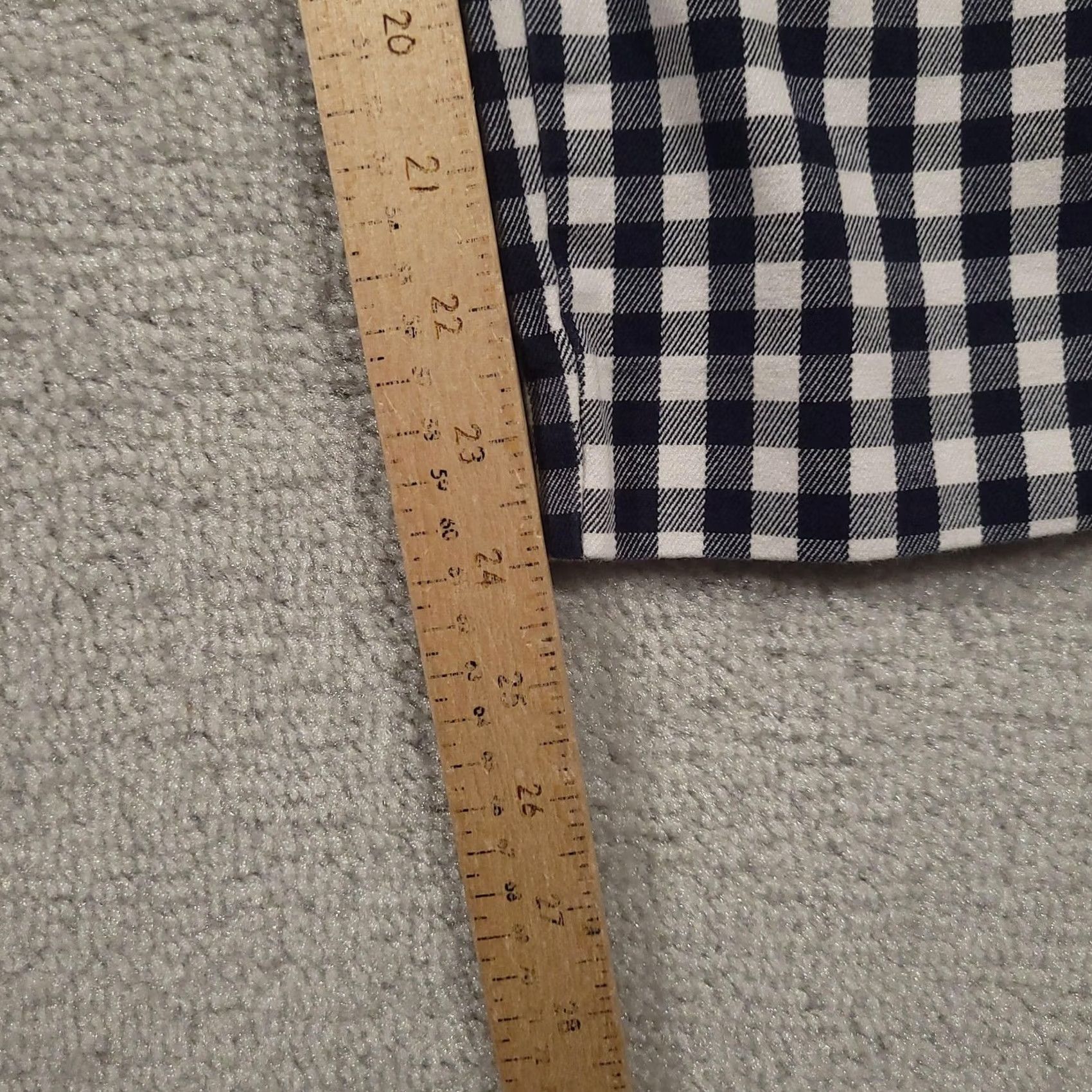 J.Crew J.Crew Pants Womens 10 Navy White Gingham Winnie Pant Side Zip Stretch Cropped Size 32" / US 10 / IT 46 - 4 Thumbnail