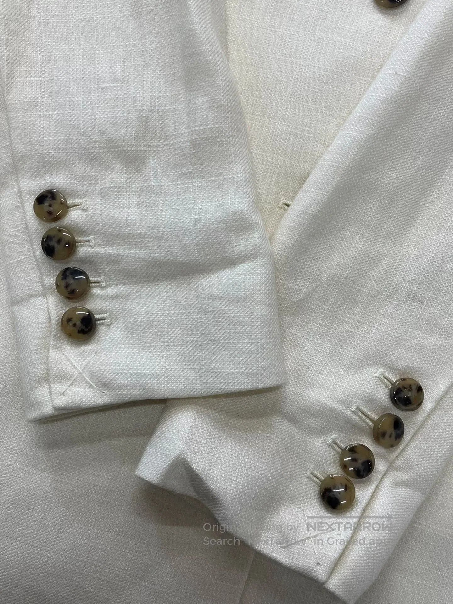 Equilibrio EQUIL White Linen Blazer. Size M / US 6-8 / IT 42-44 - 2 Thumbnail