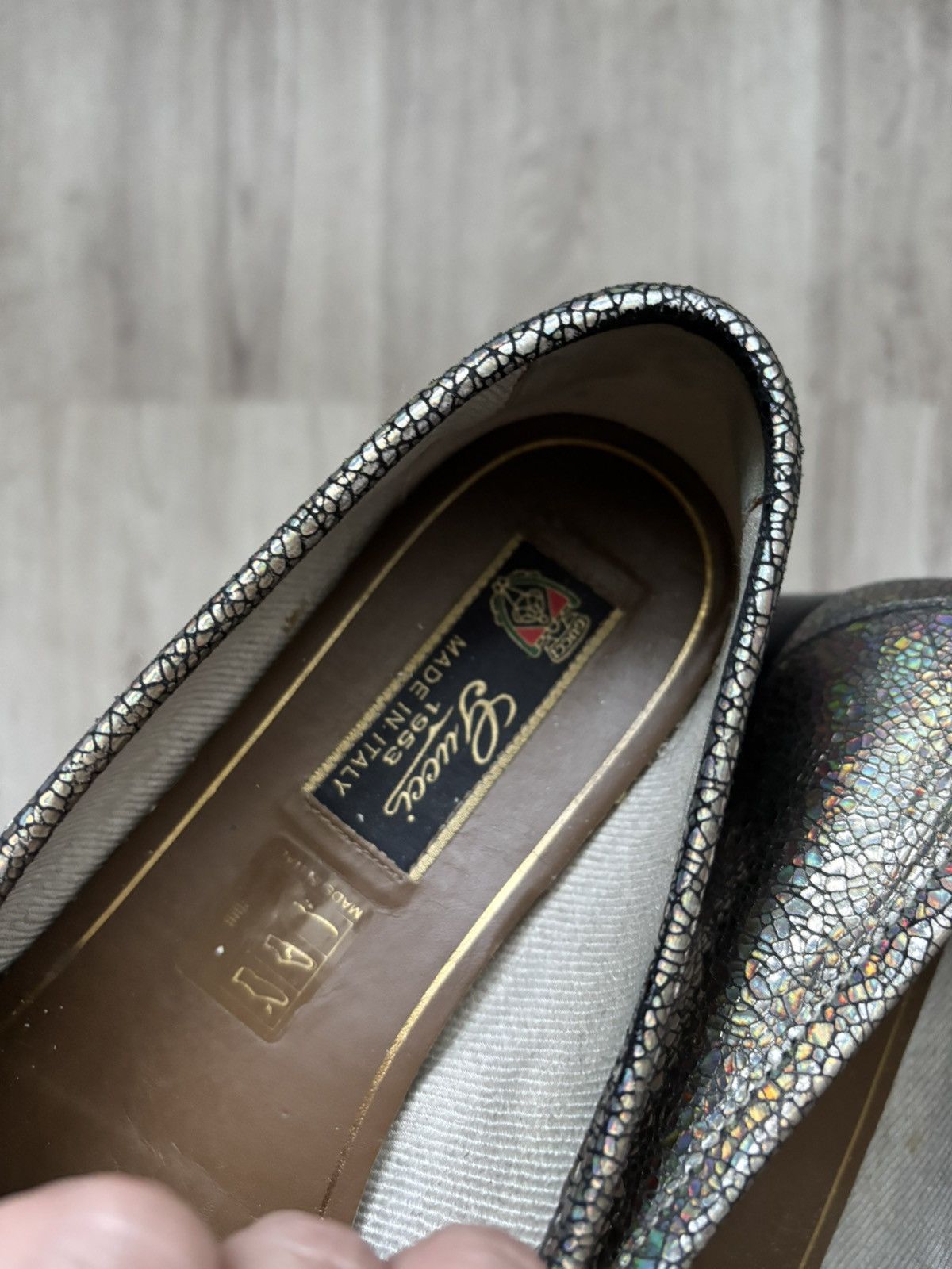 Gucci Gucci Multicolor Foil Leather Horsebit Loafers Women EU 39 Size US 8 / IT 38 - 5 Thumbnail