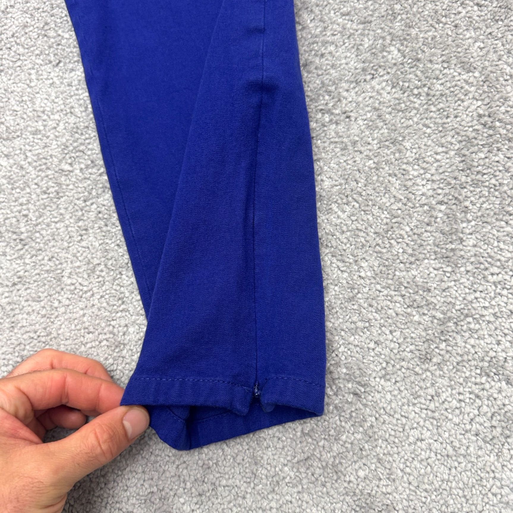 Eddie Bauer VINTAGE Eddie Bauer Banana Republic Sloan Crop Pants Women 8S Blue Tapered Fit Ankle Zip Casual Workwear Spring Summer Fall Winter Size 30" / US 8 / IT 44 - 5 Thumbnail