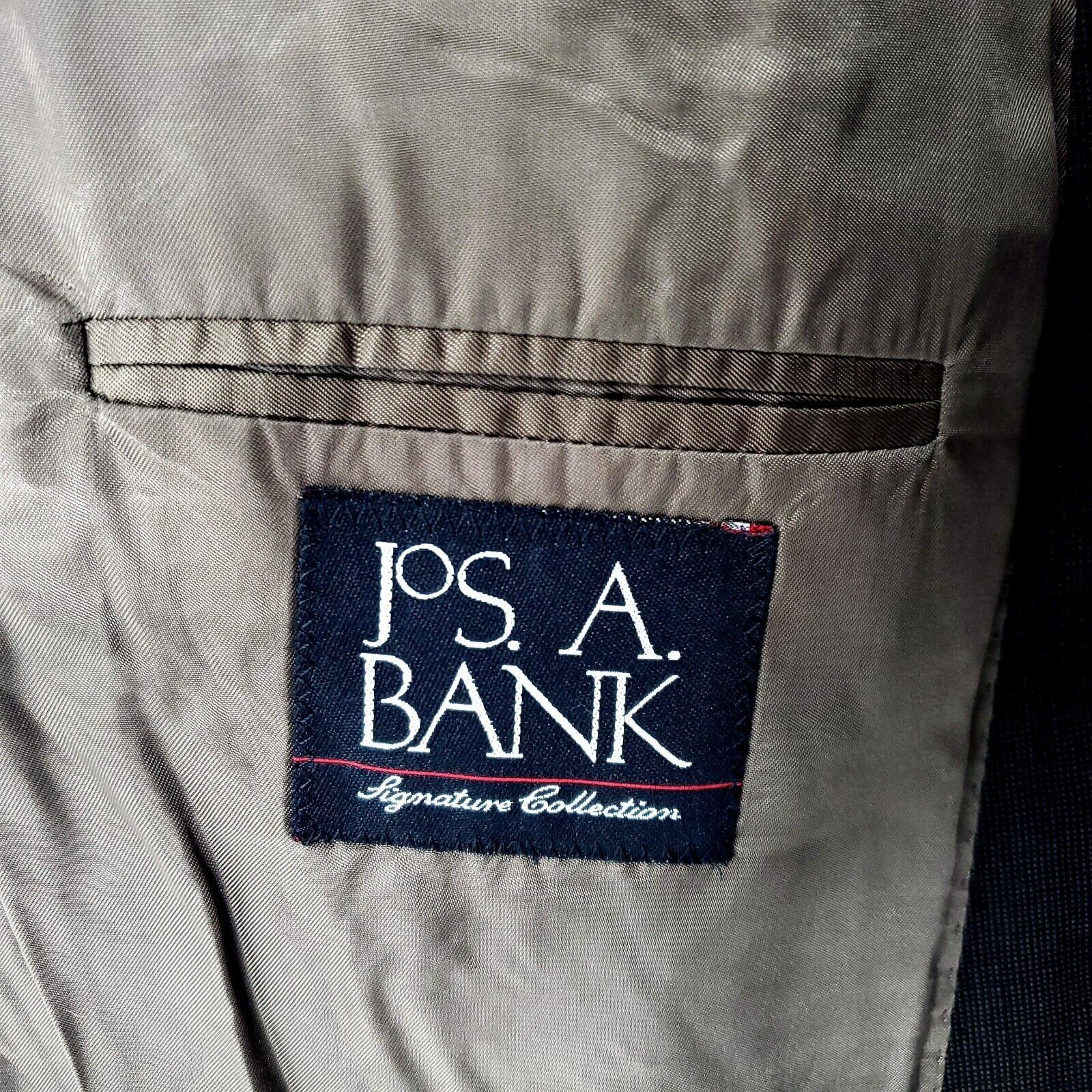 Jos. A. Bank DAMAGED Jos A Bank Signature Wool 2 Button Blazer 42L Brown Size 42L - 8 Thumbnail