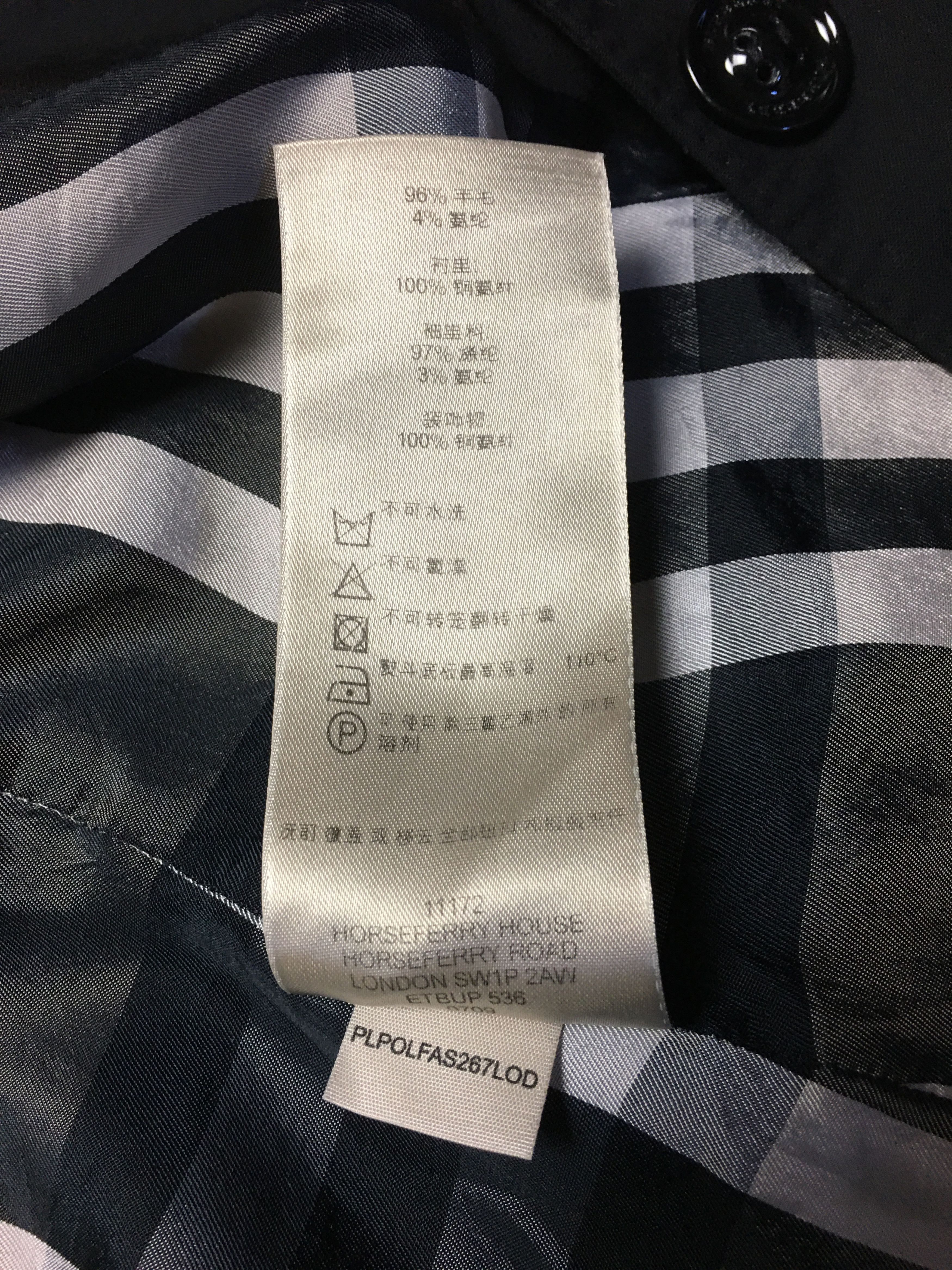 Burberry Burberry London Virgin Wool Black Blazer Jacket IT38/US4 Size S / US 4 / IT 40 - 14 Thumbnail