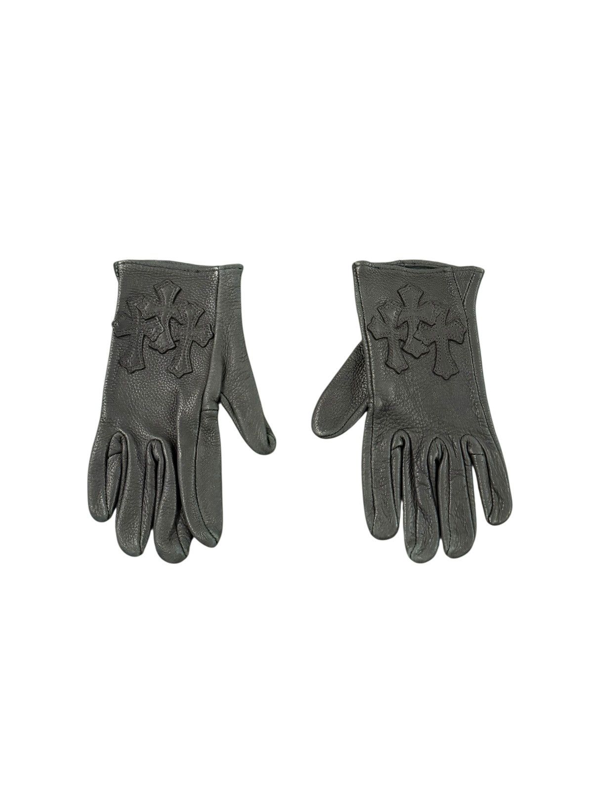 Chrome Hearts SZ 7 Cross Patch Leather Gloves Size ONE SIZE - 1 Thumbnail