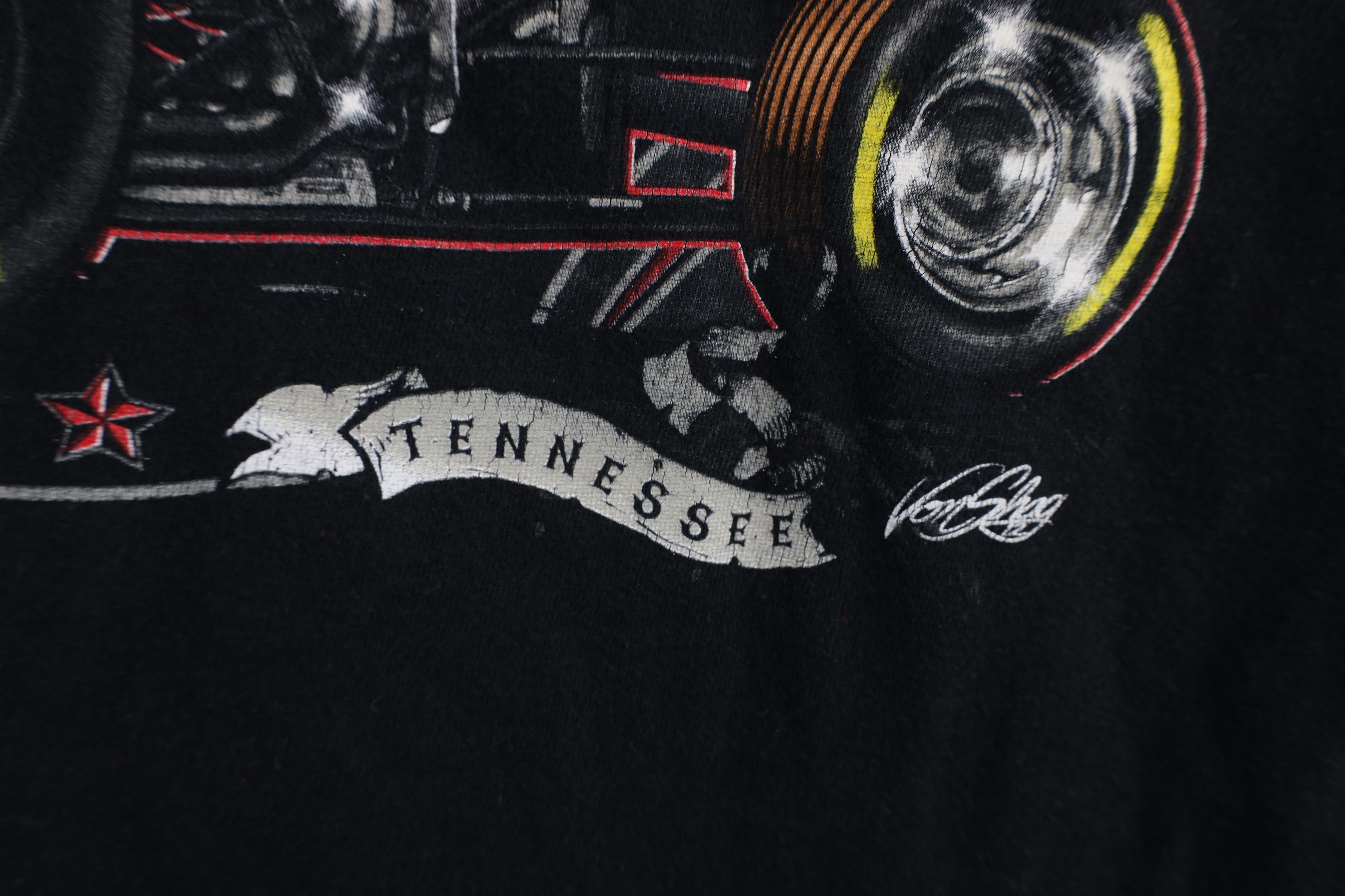 Vintage Vintage Y2K Paul McMahan Car Racing T-Shirt Black Cotton Size US M / EU 48-50 / 2 - 14 Thumbnail