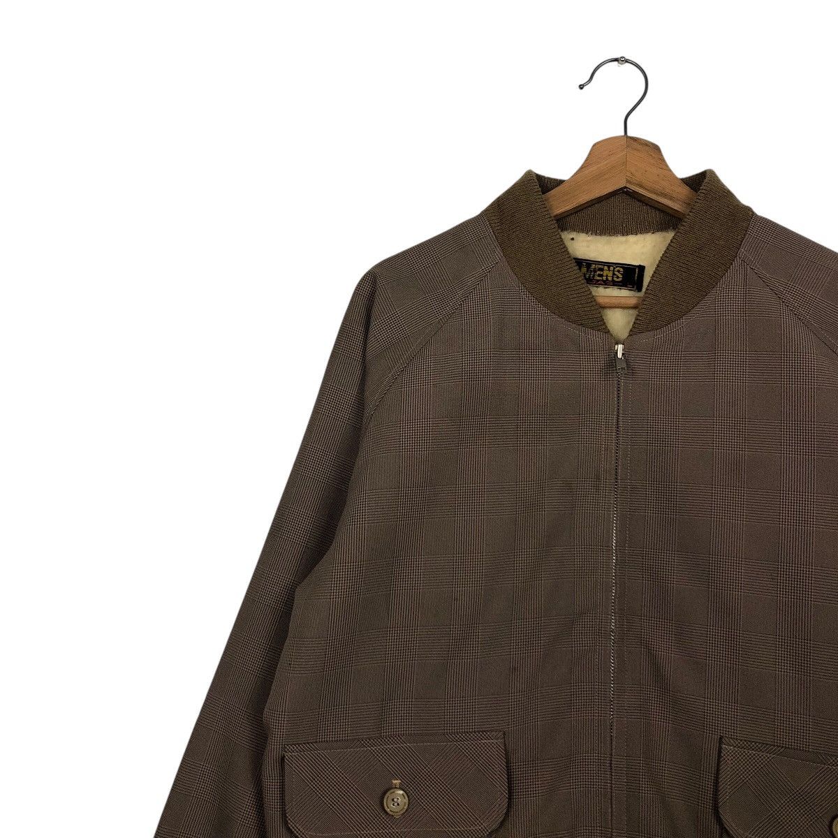 Issey Miyake 📌Vintage Bomber Jacket Jac Blanket Check Tartan Size US L / EU 52-54 / 3 - 8 Thumbnail