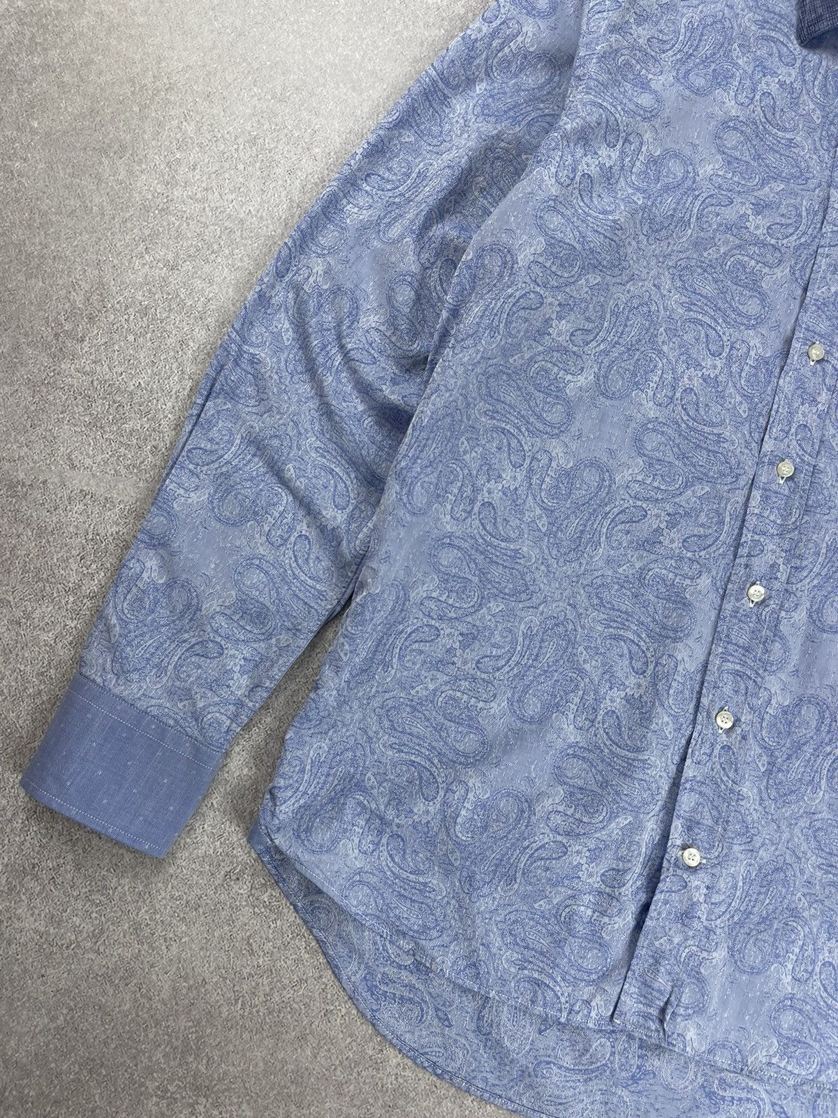Etro Etro Printed Long Sleeve Shirt Blue Size US S / EU 44-46 / 1 - 3 Thumbnail