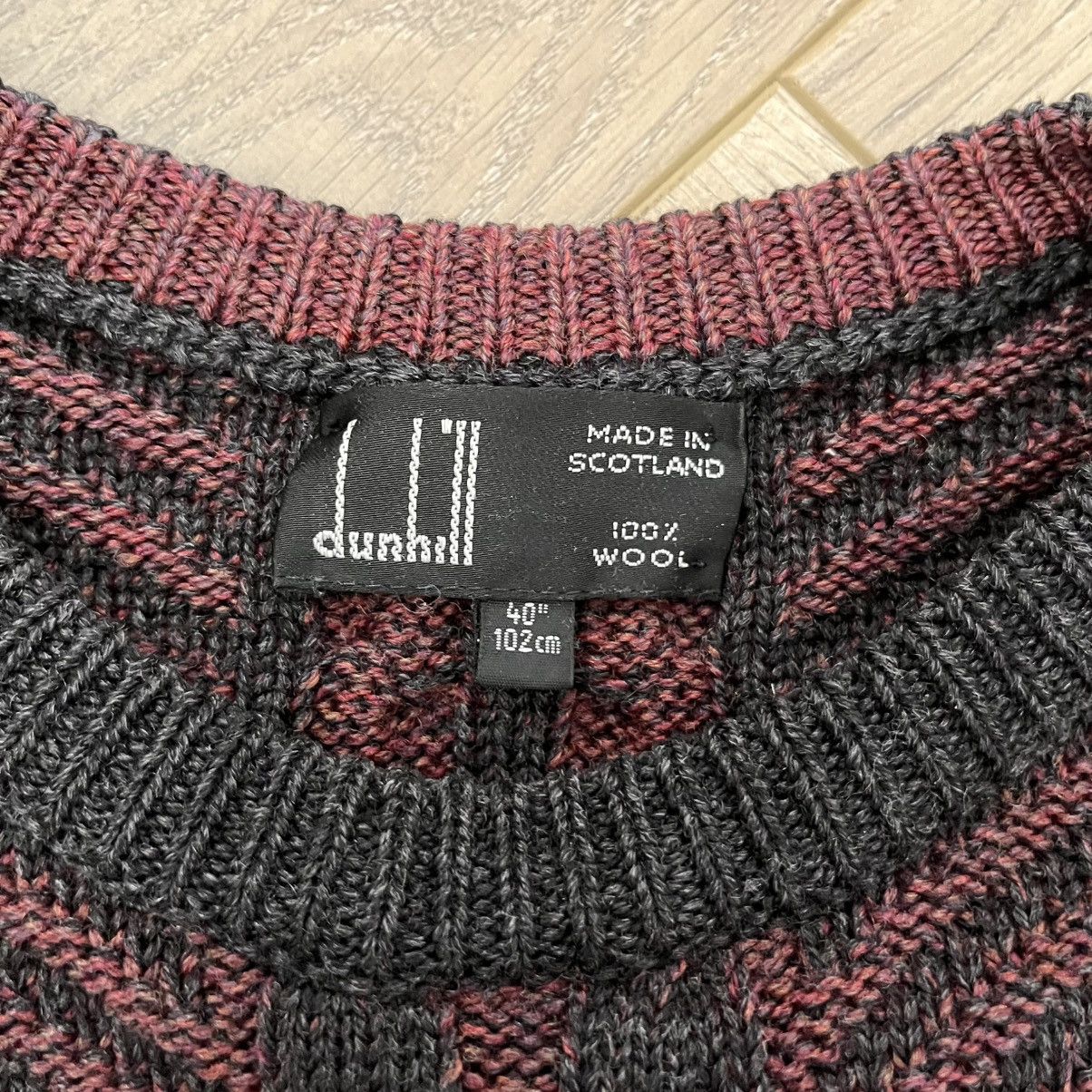 Alfred Dunhill Dunhill Made in Scotland Pure New Wool Cable Knit Jumper Size US L / EU 52-54 / 3 - 4 Thumbnail