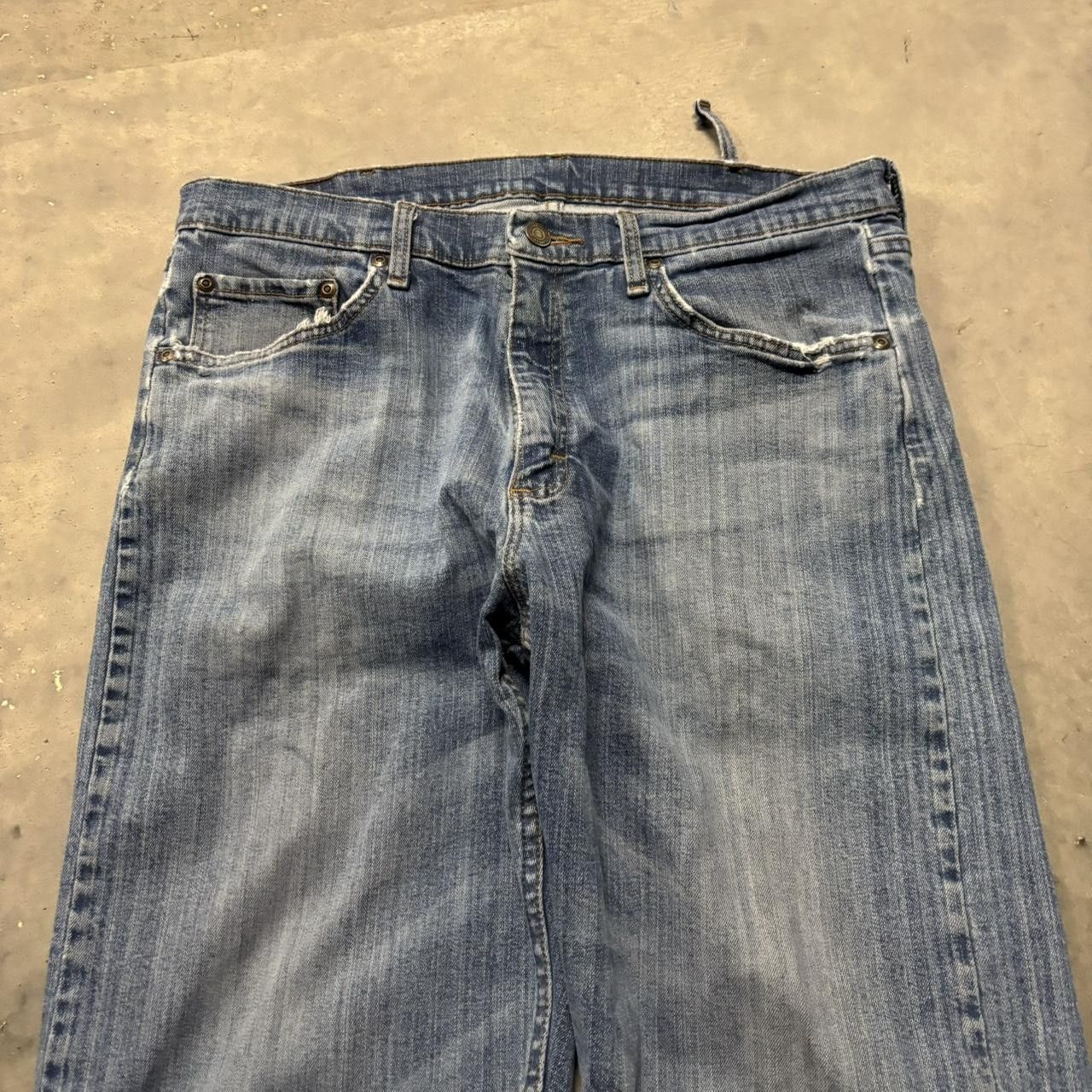 Japanese Brand × Vintage Crazy Vintage Y2K/2000s Grunge Light Wash Denim Jeans! Size US 34 / EU 50 - 5 Thumbnail