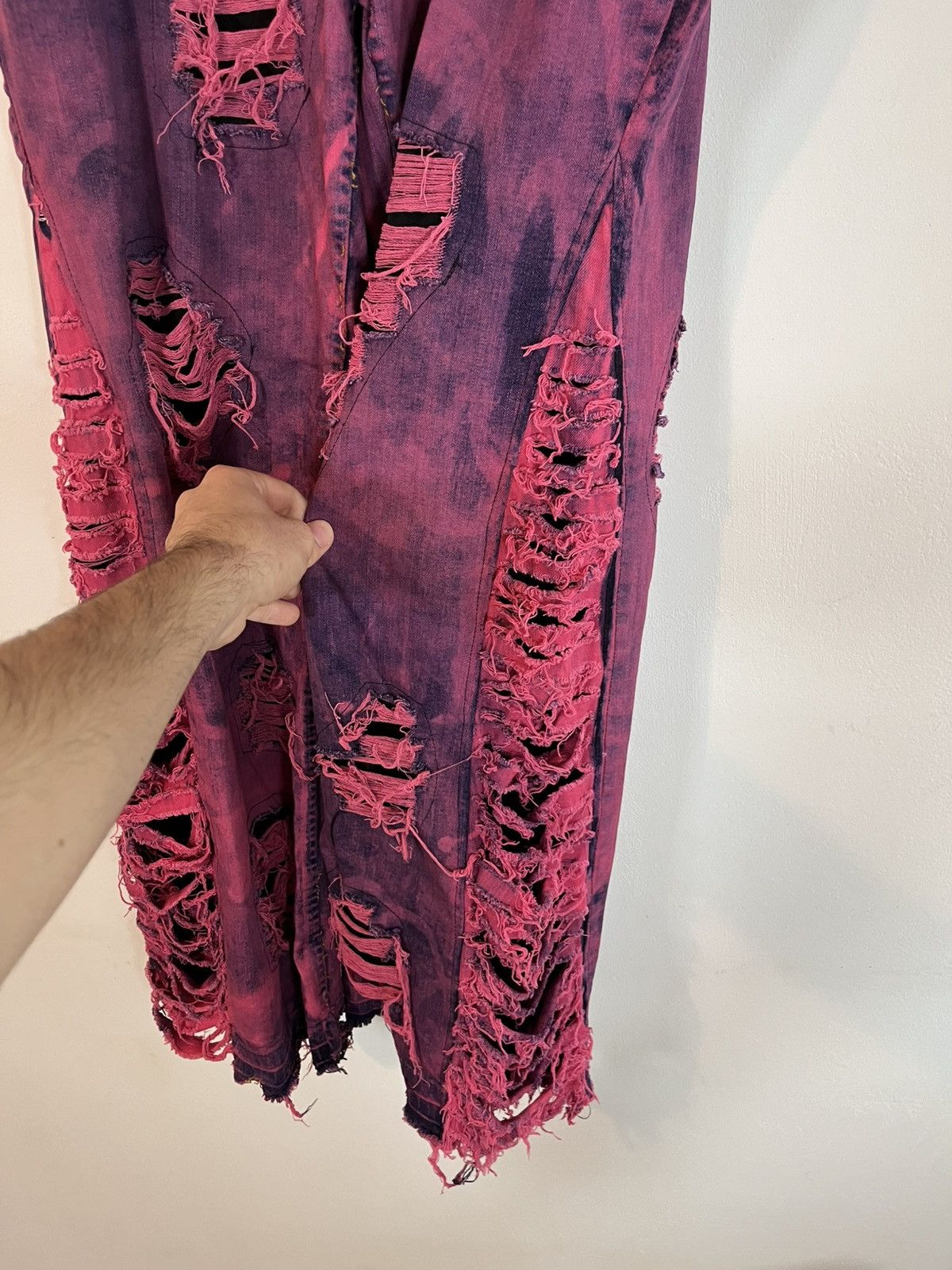 Other RARE Opium Handmade Ripped Jeans Archive Flared Denim Size US 34 / EU 50 - 4 Thumbnail